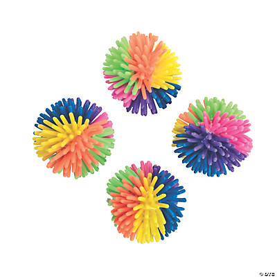 1.18 1.18 MICHLEY 36pcs Mini Vinyl Multicolor Porcupine Balls