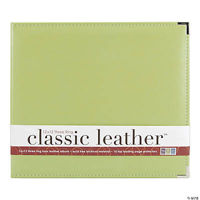 We R Makers Classic Leather D-Ring Album 12X12 - Aqua - 9096260