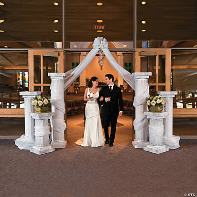 Wedding Columns Gossamer Draping Idea