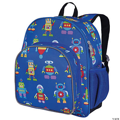 Robots with Mustaches Backpack and Pencil Case Set 