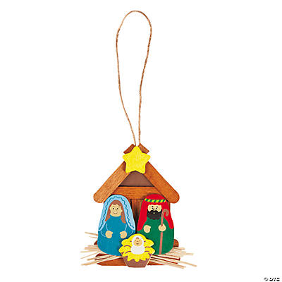 Download Wooden Nativity Christmas Ornament Craft Kit PSD Mockup Templates