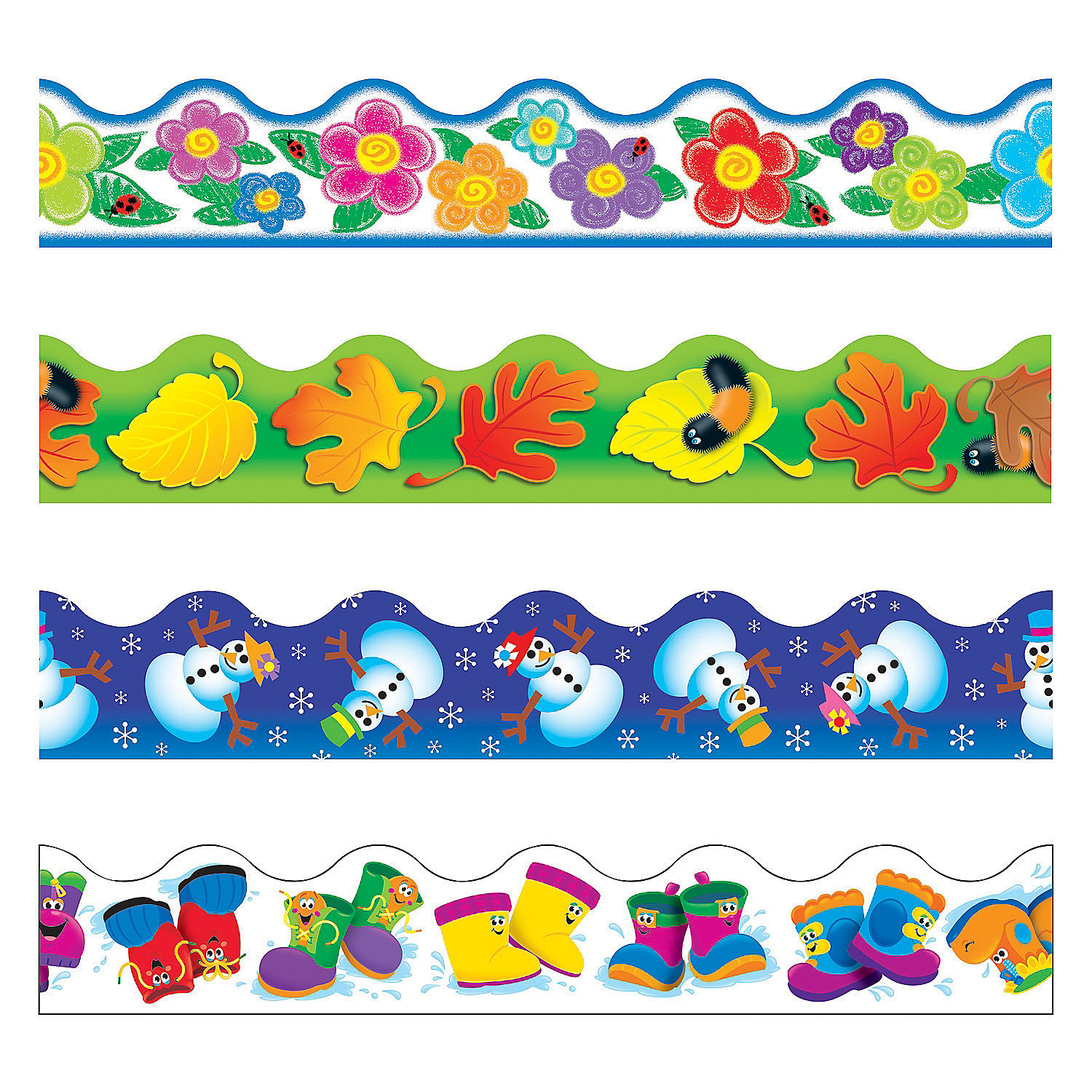 Trend Grass Bulletin Board Border - 39 Feet Of Scalloped Classroom Trimmer