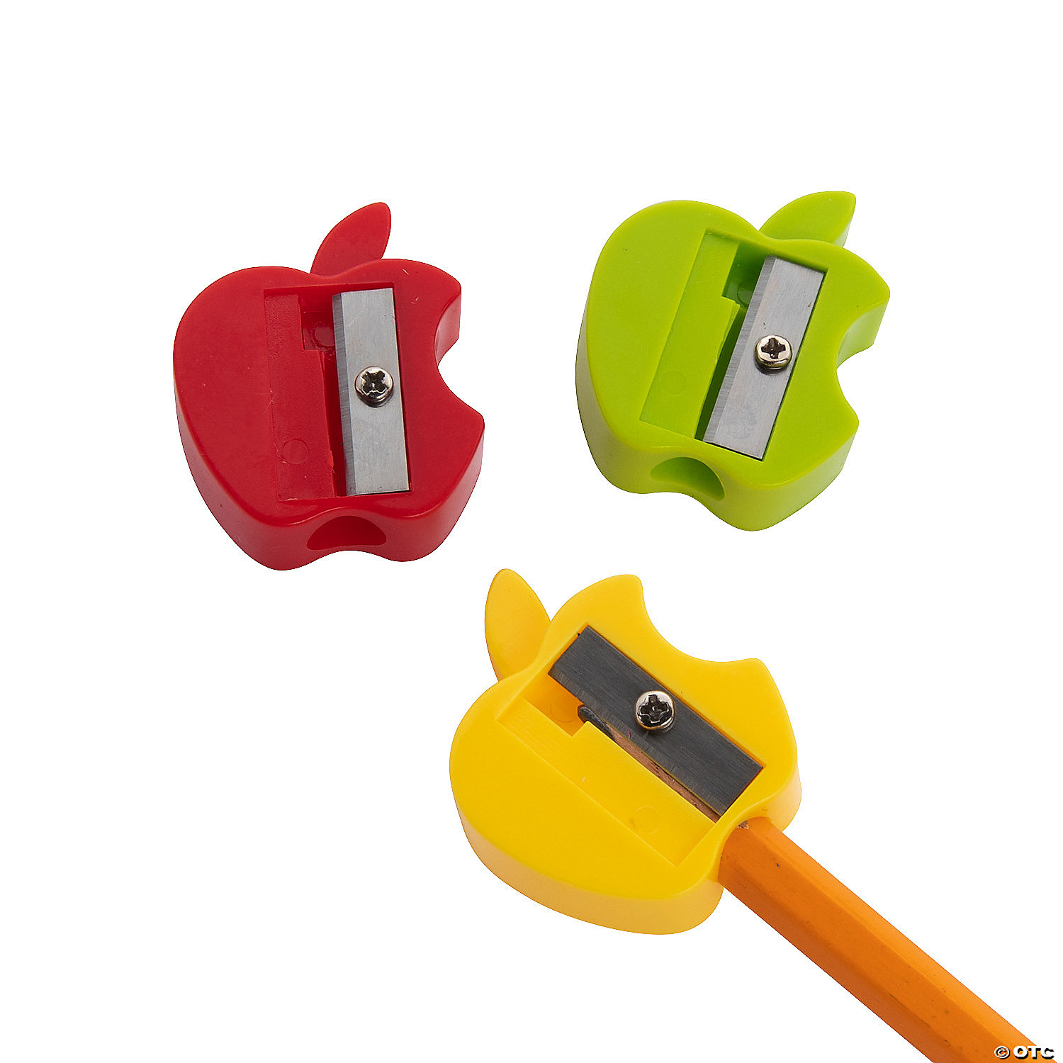1 1/2" Bulk 72 Pc. AppleShaped Plastic Pencil Sharpeners Oriental