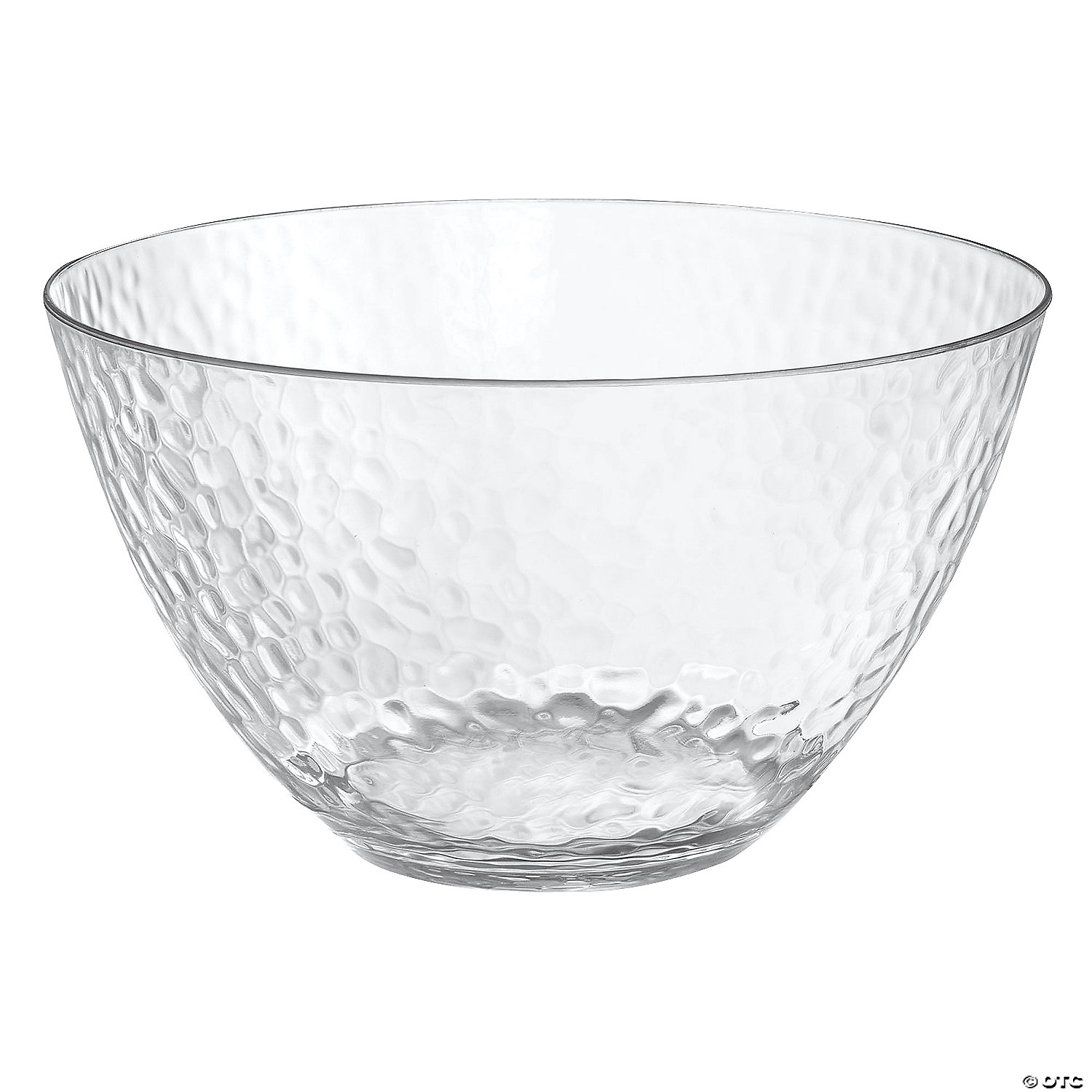 10" Bulk 4 Pc. Large Clear Textured Plastic Serving Bowls | Oriental