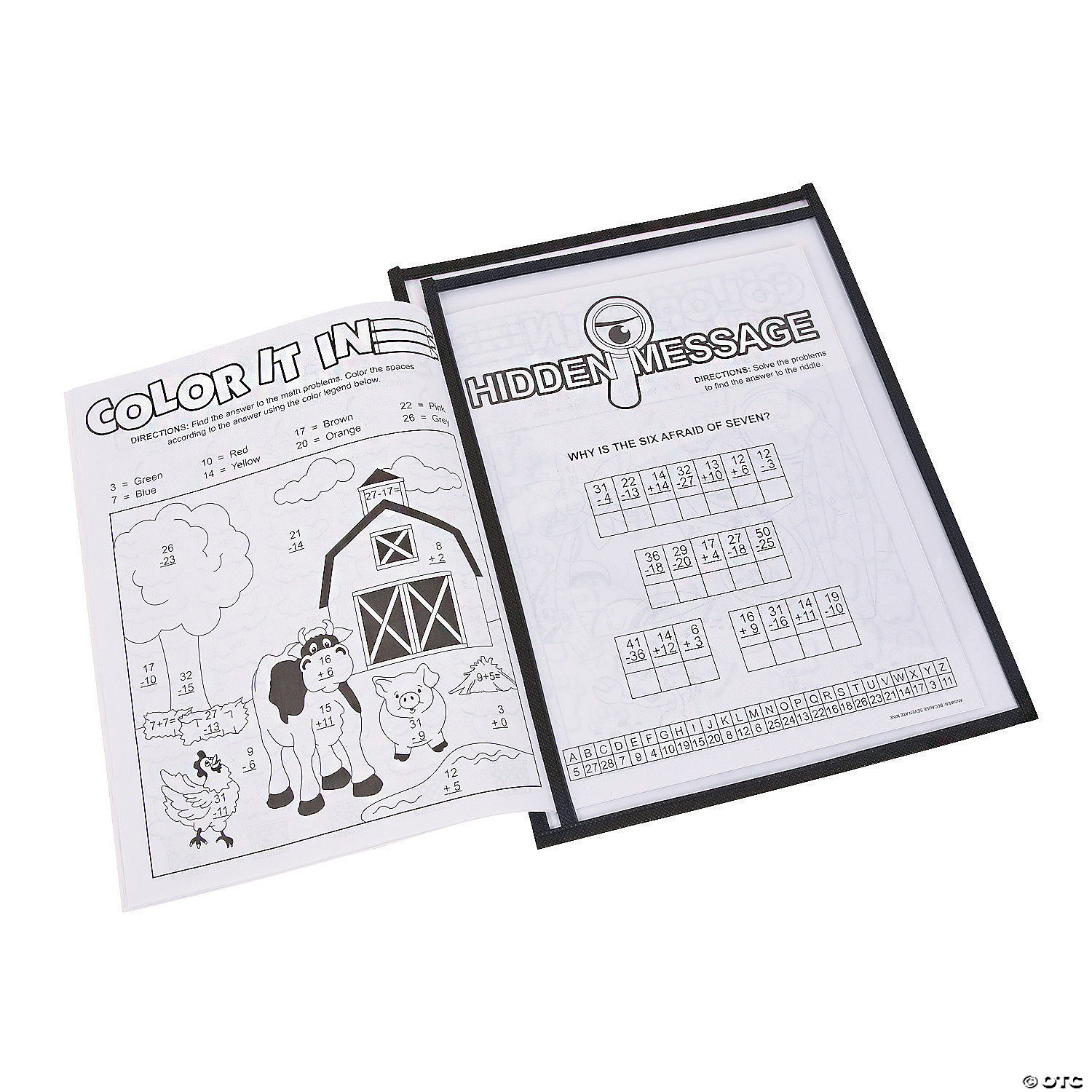 10" x 13" Black SideLoading Plastic Dry Erase Pocket Sleeves 12 Pc