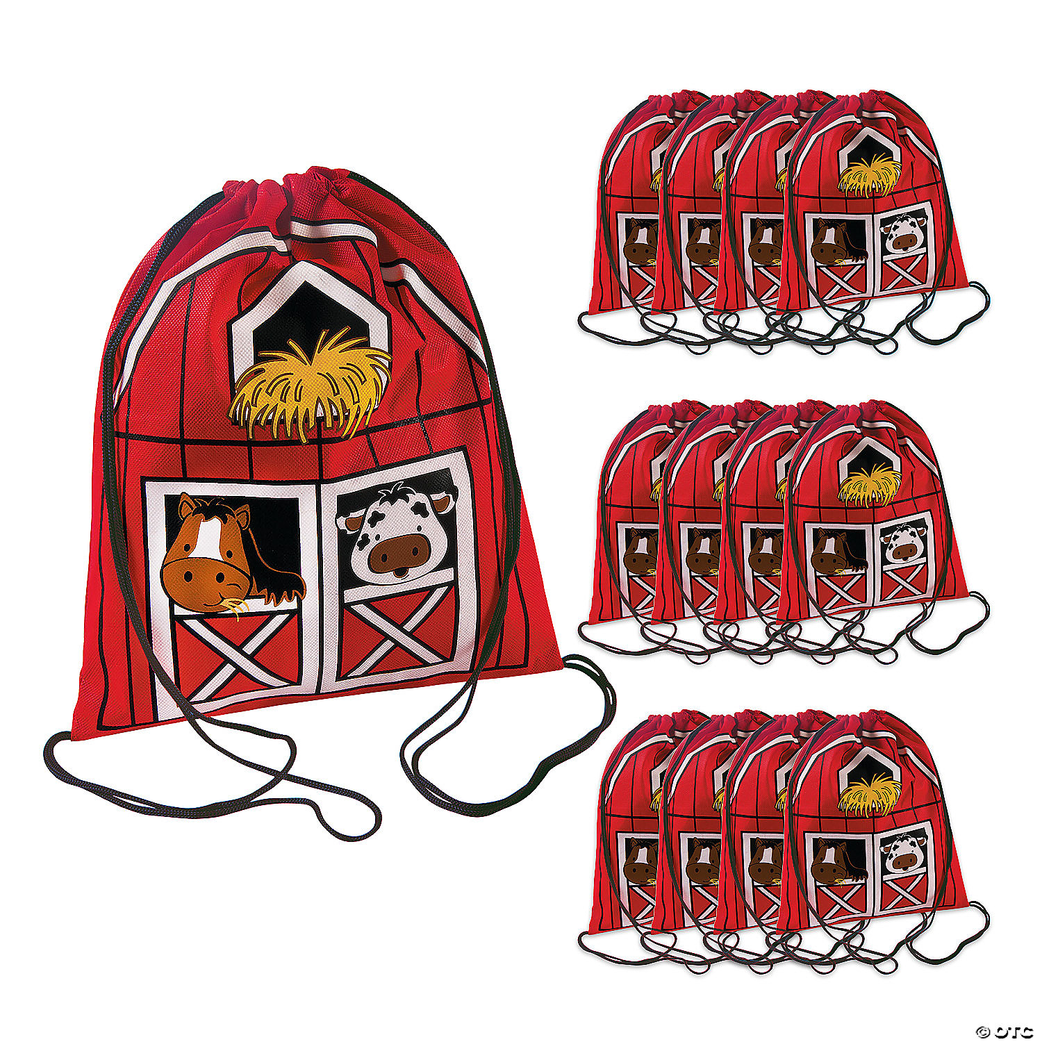 11 1 4 X 13 3 4 Medium Nylon Barnyard Drawstring Bags 12 Pc Oriental Trading