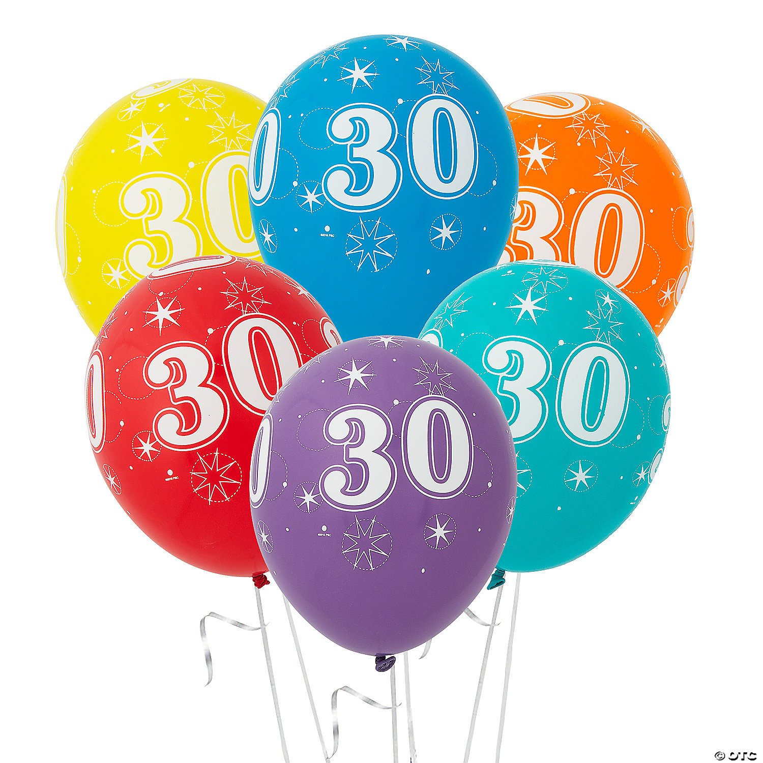 Mompelen gracht Ecologie 11" 30th Birthday Sparkle Latex Balloon Assortment – 6 Pc. | Oriental  Trading