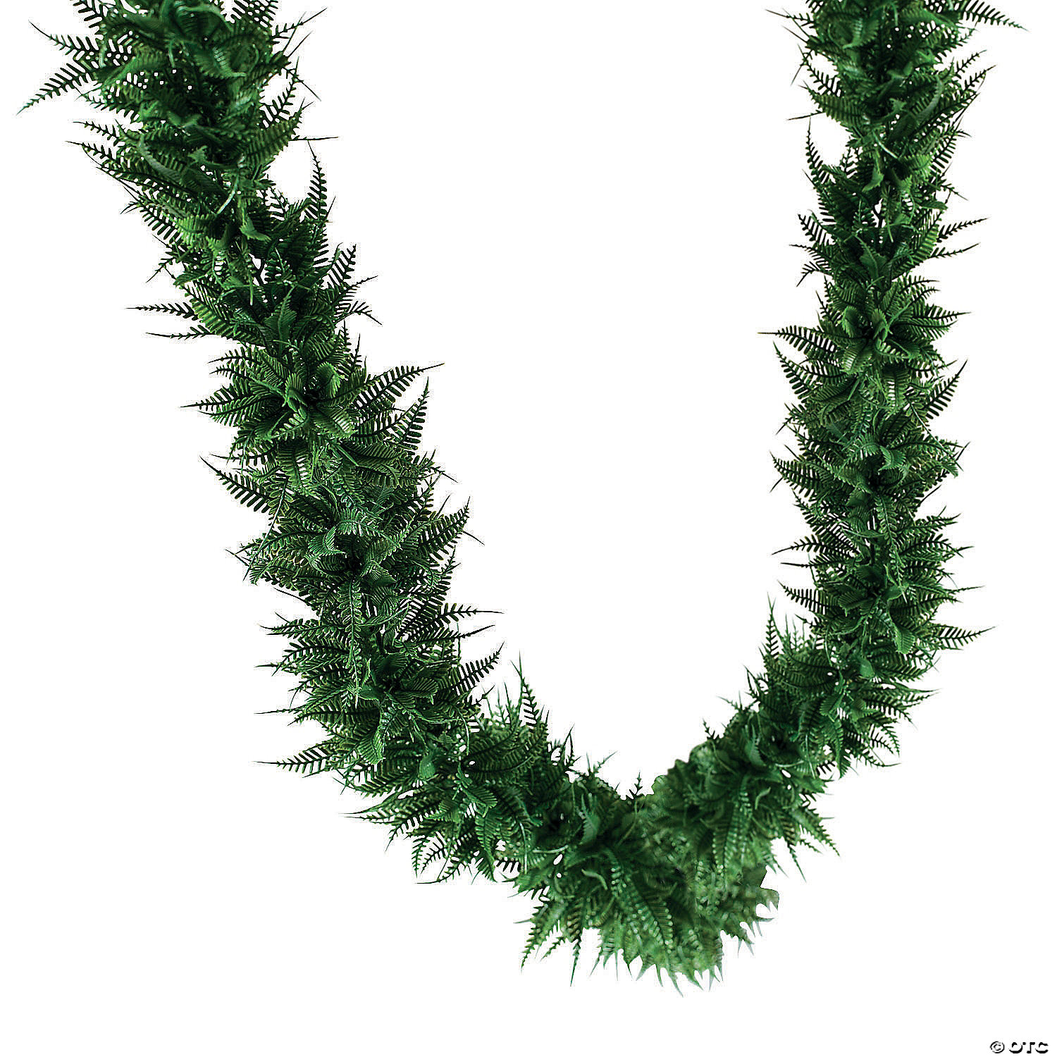 Add Depth and Texture to Any Natural décor with This Vibrant Vickerman 72 Artificial Green Fern Garland Maintenance Free Garland. 