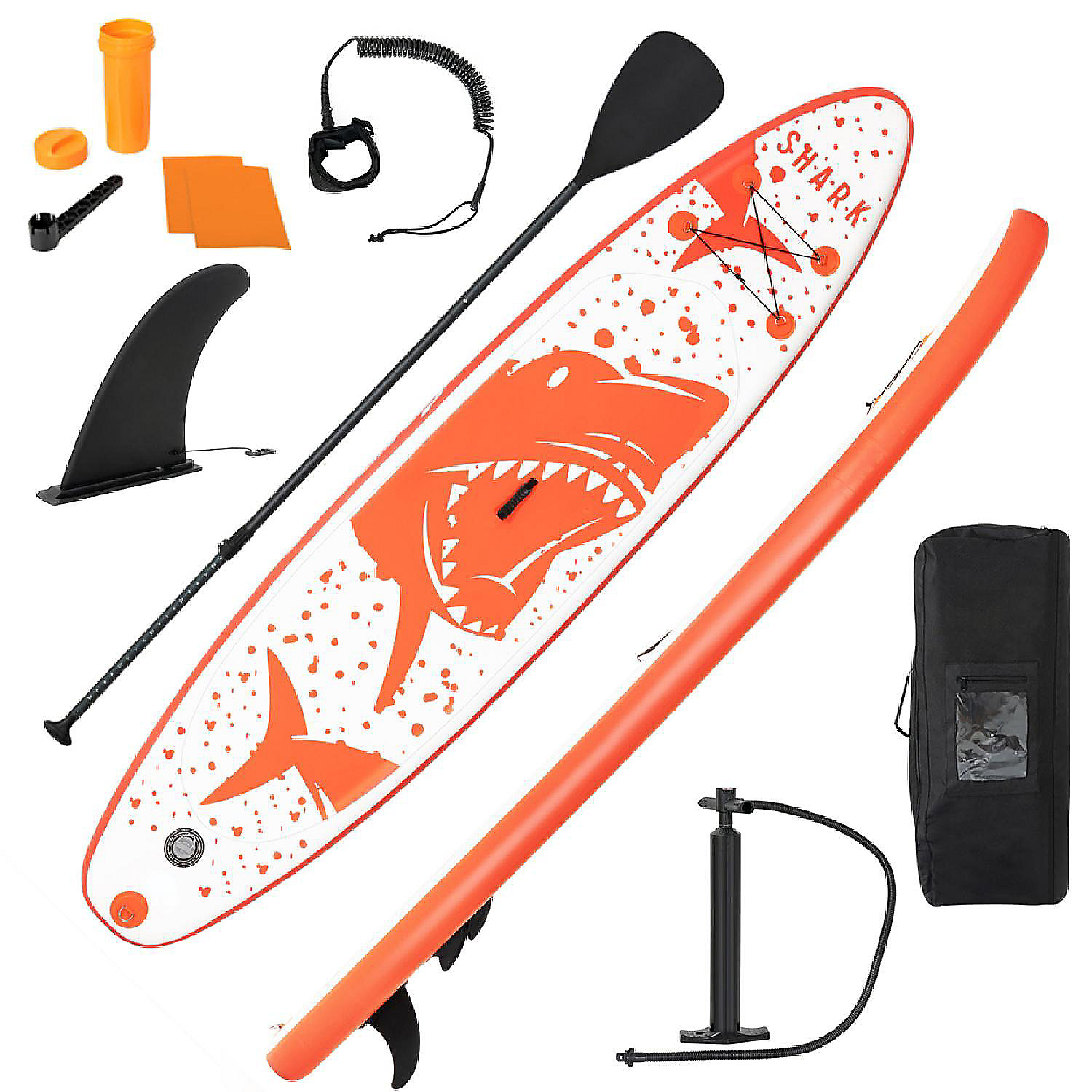 11' Inflatable StandUp Paddle Board NonSlip Deck Surfboard w/ Hand