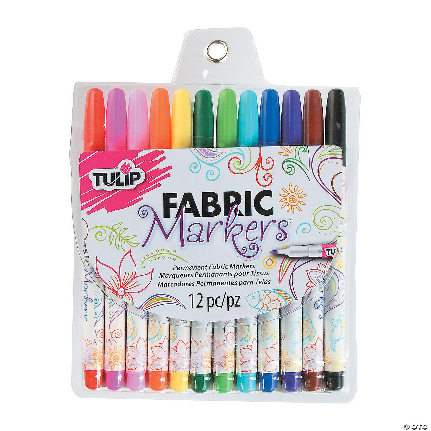 Haiku bottleneck College 12-Color Tulip® Fine Tip Fabric Markers | Oriental Trading