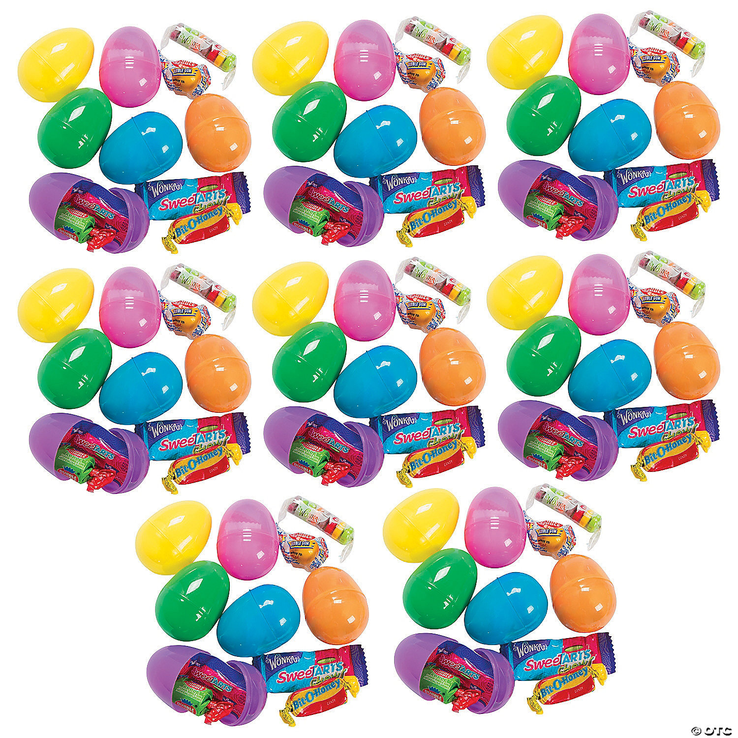 2 1/4" Bulk 144 Pc. CandyFilled Bright Plastic Easter Eggs Oriental Trading