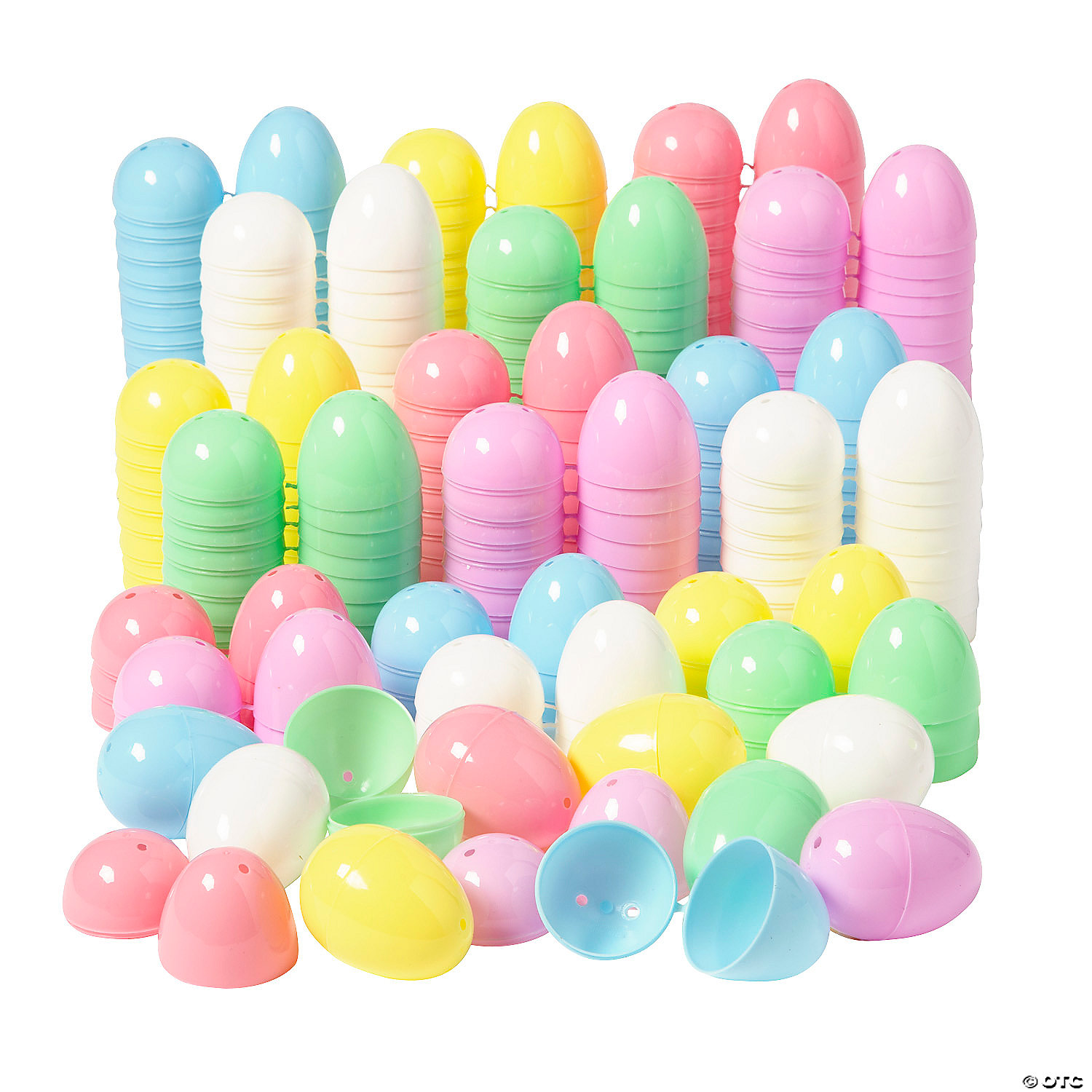 144 Pastel Two Part Fillable Plastic Easter Eggs for Egg Hunts Bulk Buy Feesten, speciale