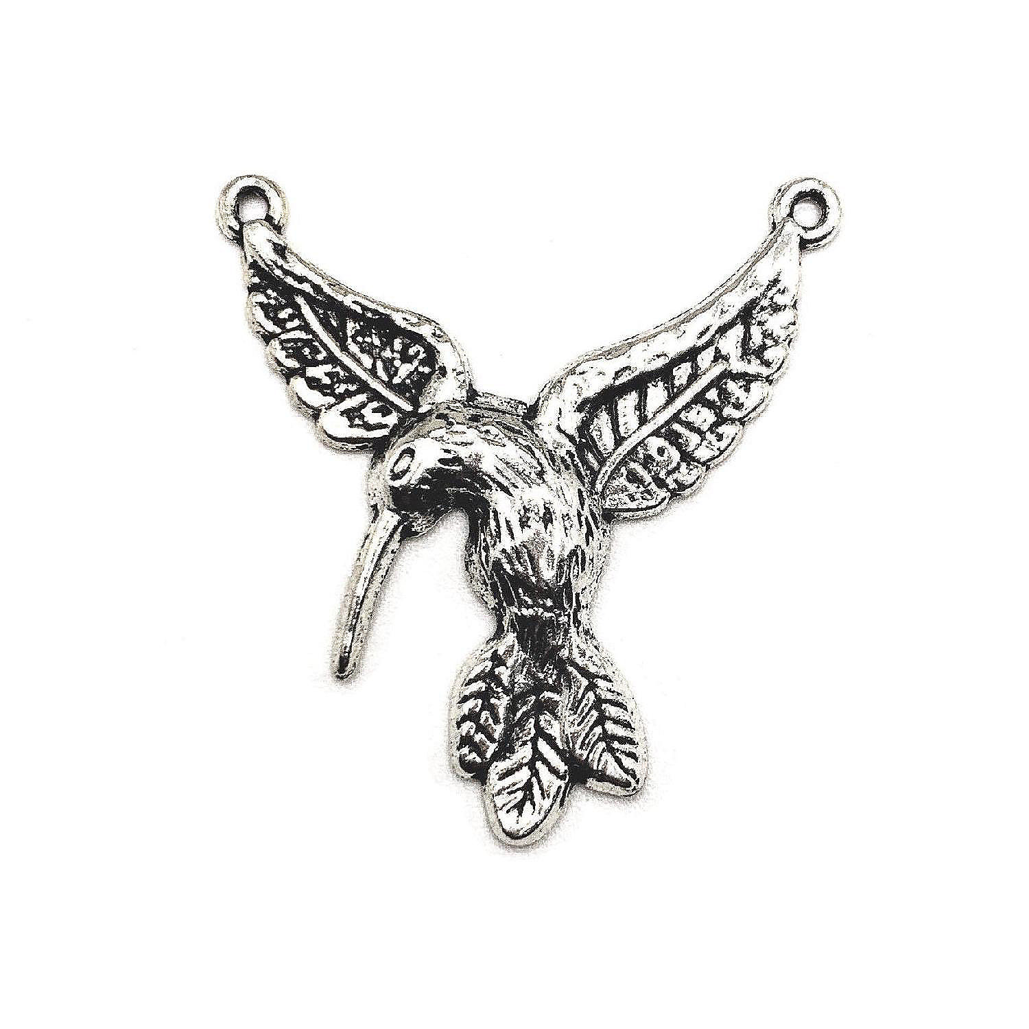 20 Pcs Silver Hummingbird Connectors | Oriental Trading