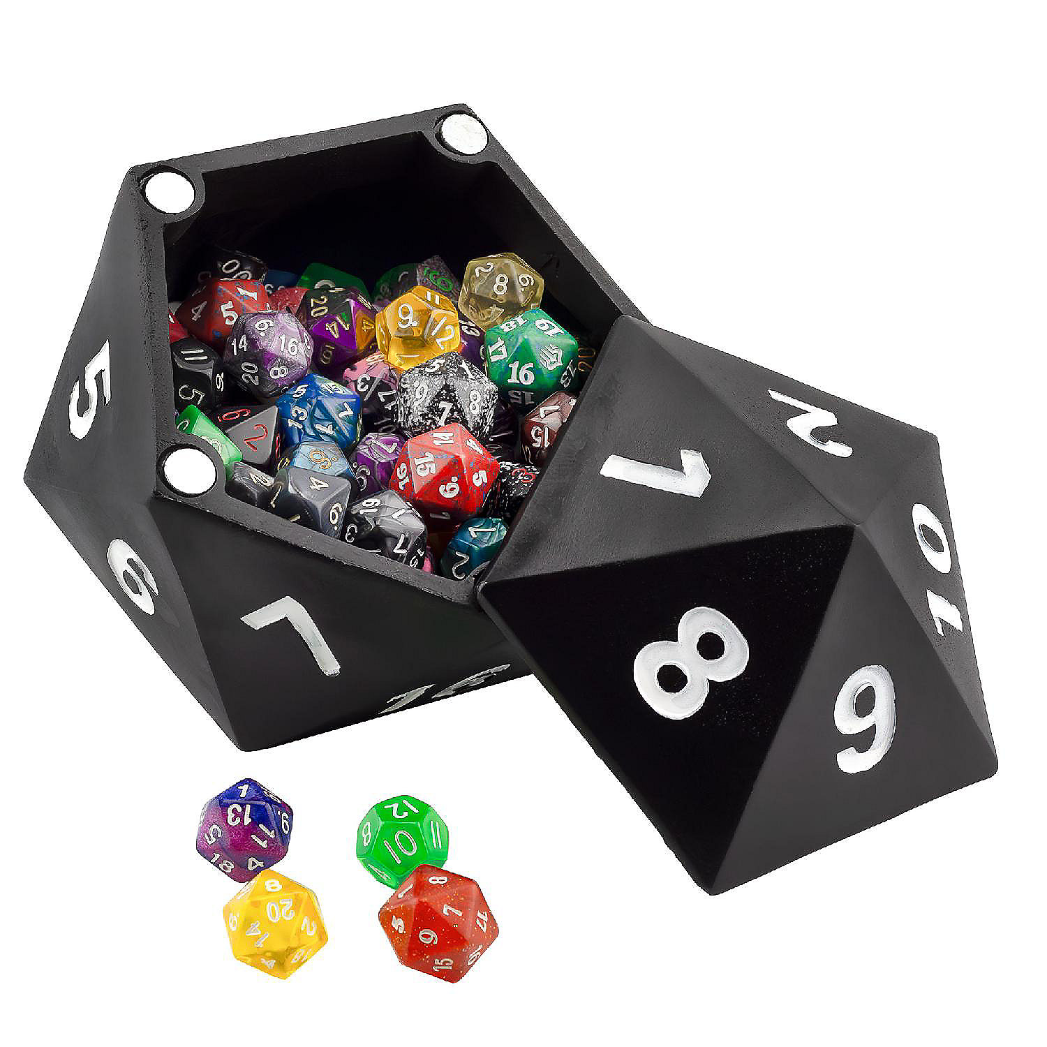 20Sided Dice Storage Treasure Box, D20Shaped Dice Storage Container