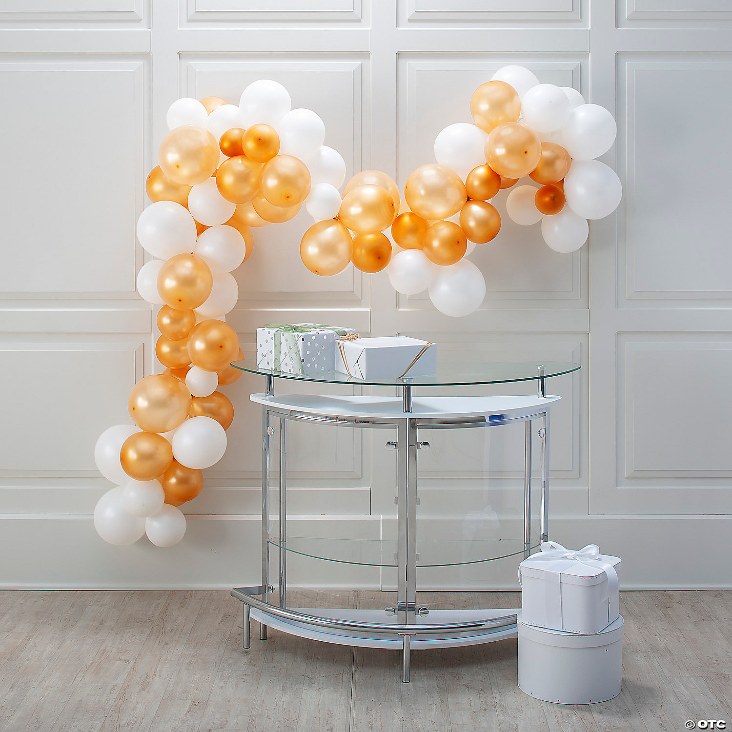 25-Ft. Gold & White Balloon Garland Kit with Air Pump