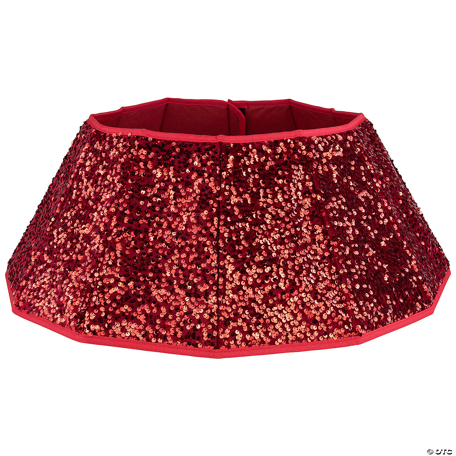 26" Red Sequins Hexagonal Christmas Tree Collar Oriental Trading