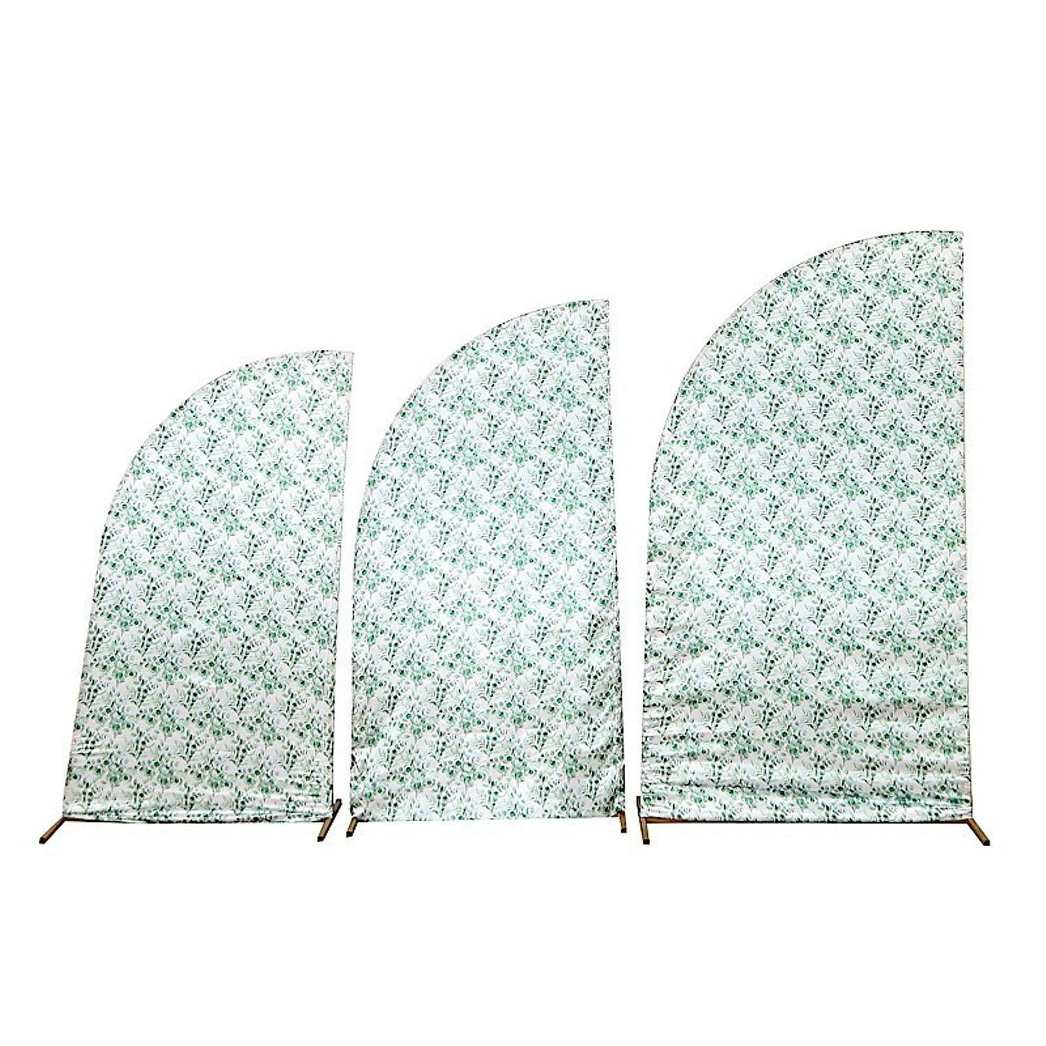3 Satin Wedding Arch Backdrop With Floral Print Stand Oriental Trading