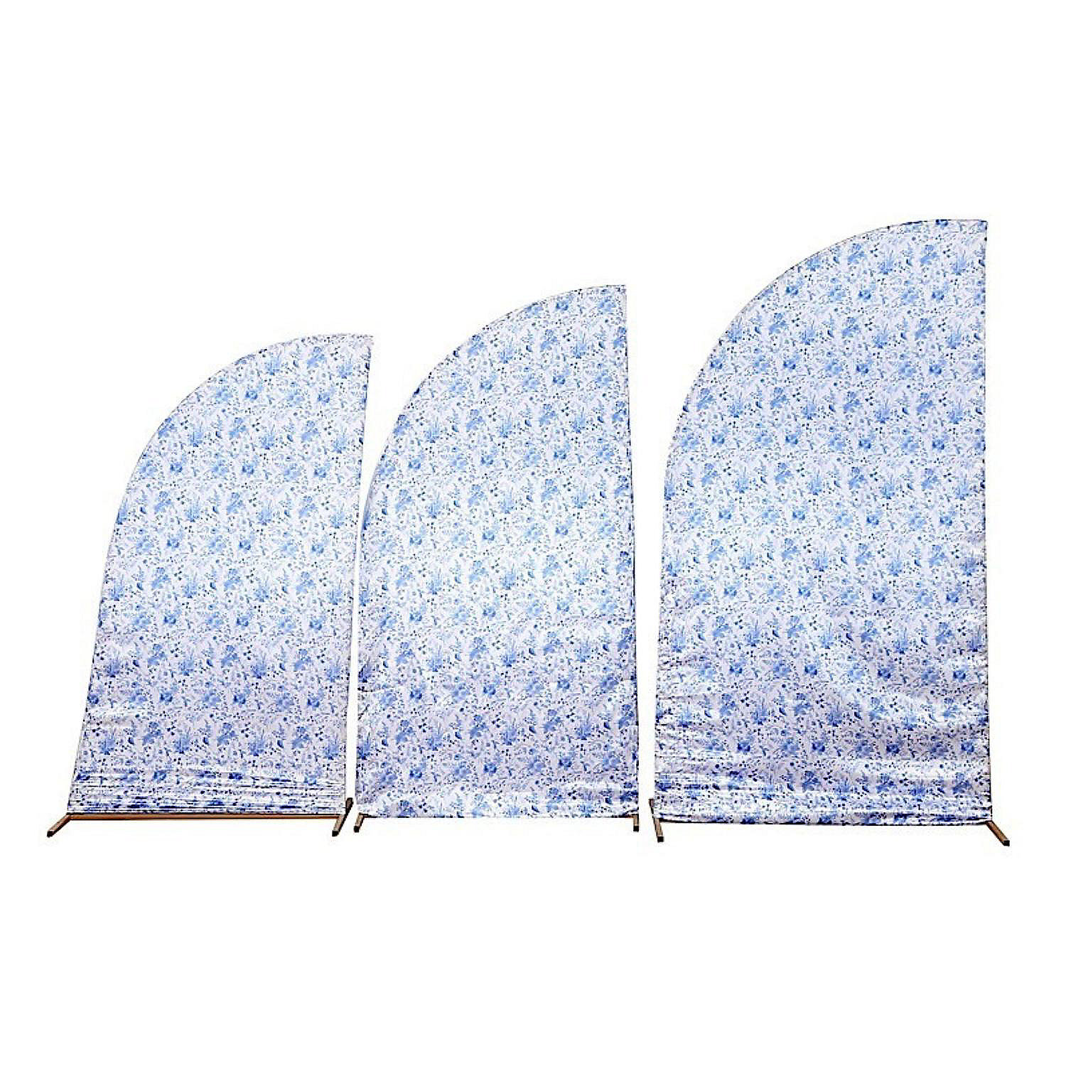 3 Satin Wedding Arch Backdrop With Floral Print Stand Oriental Trading