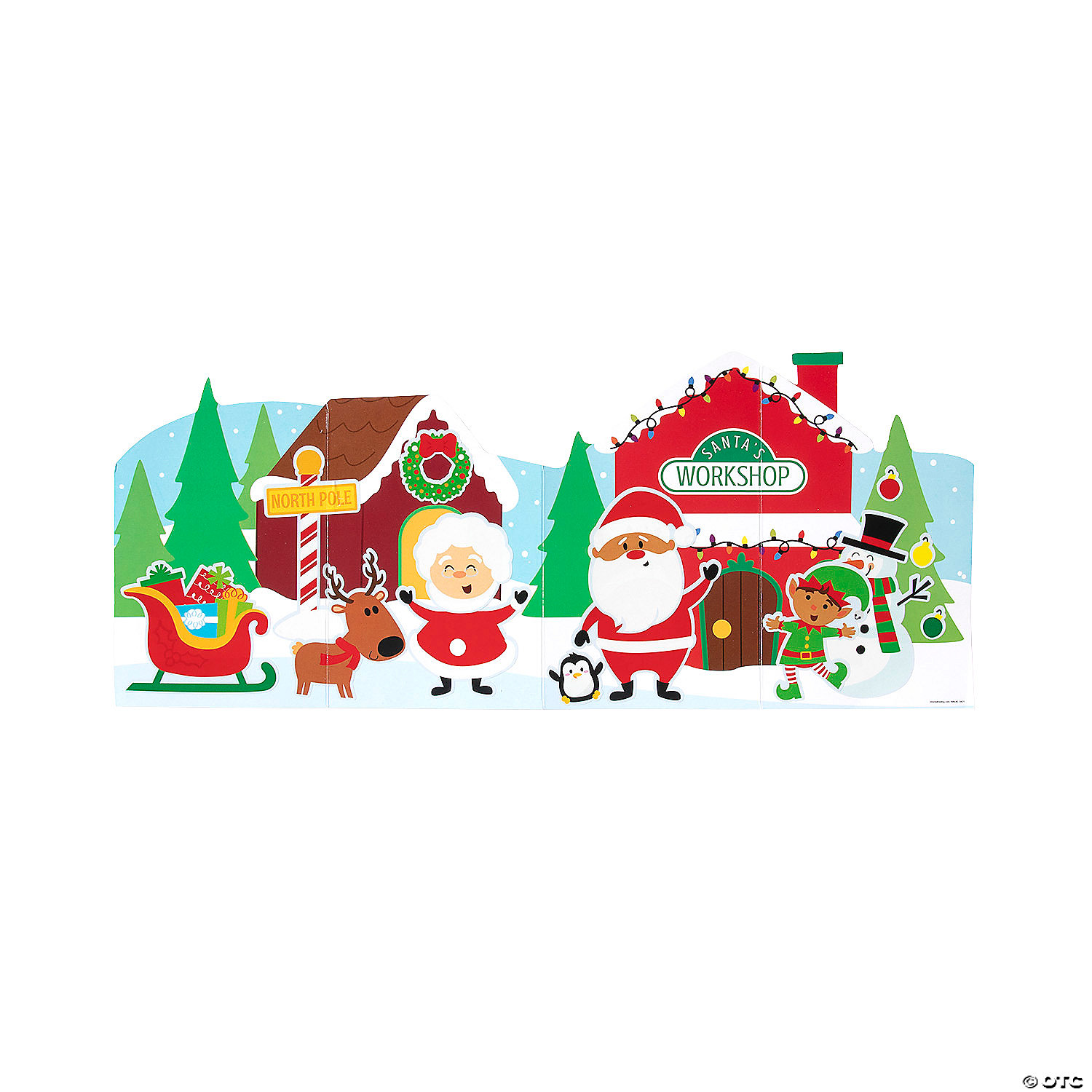 3D Christmas Village Giant Sticker Scenes - 12 Pc. | Oriental Trading