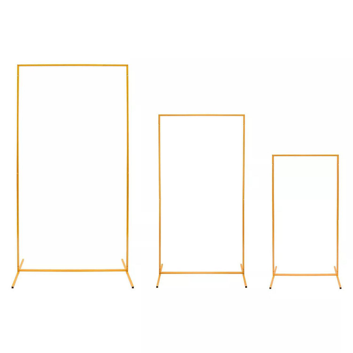 3Pcs Rectangular Balloon Frame Wedding Stand Gold Metal Backdrop Stand ...