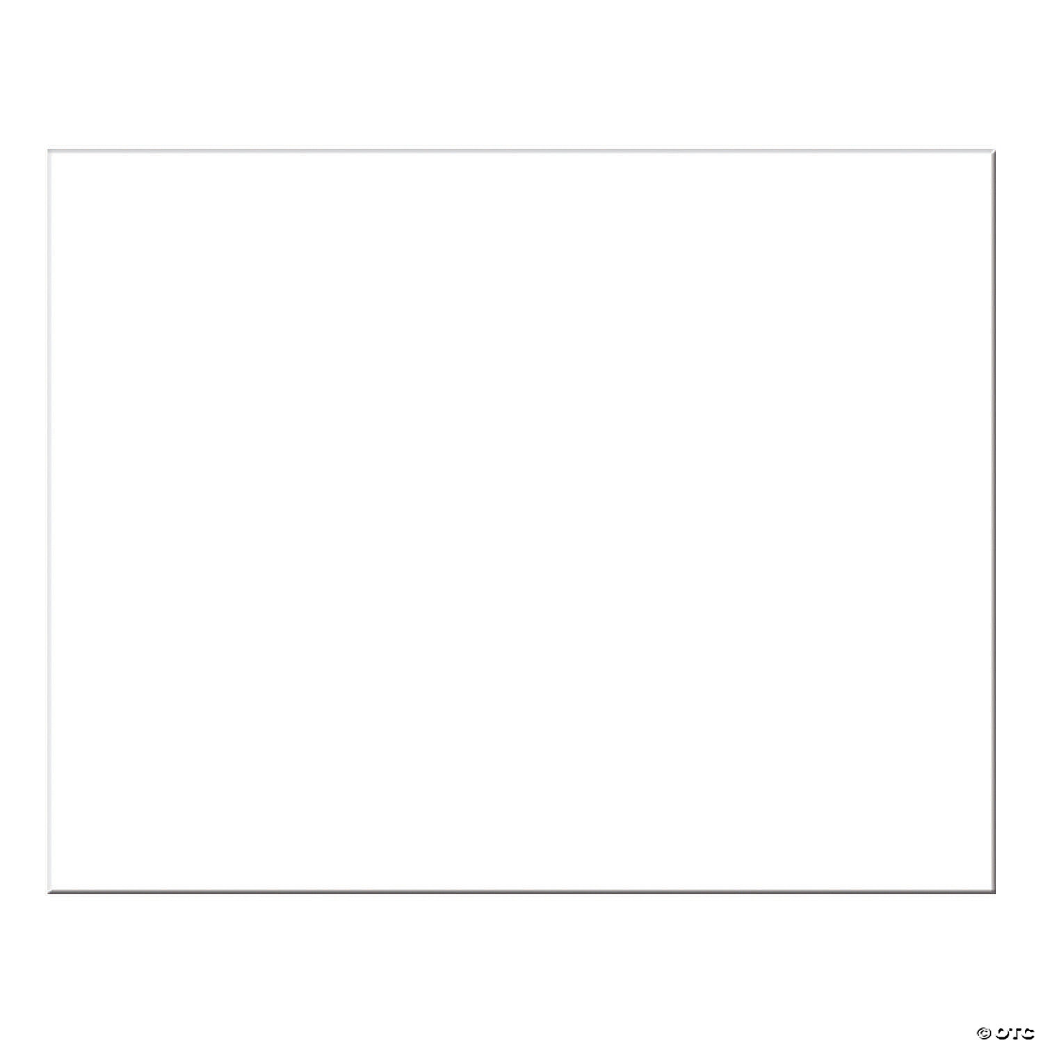 Pacon Four-Ply Poster Board, White - 22 x 28 - Pack of 25