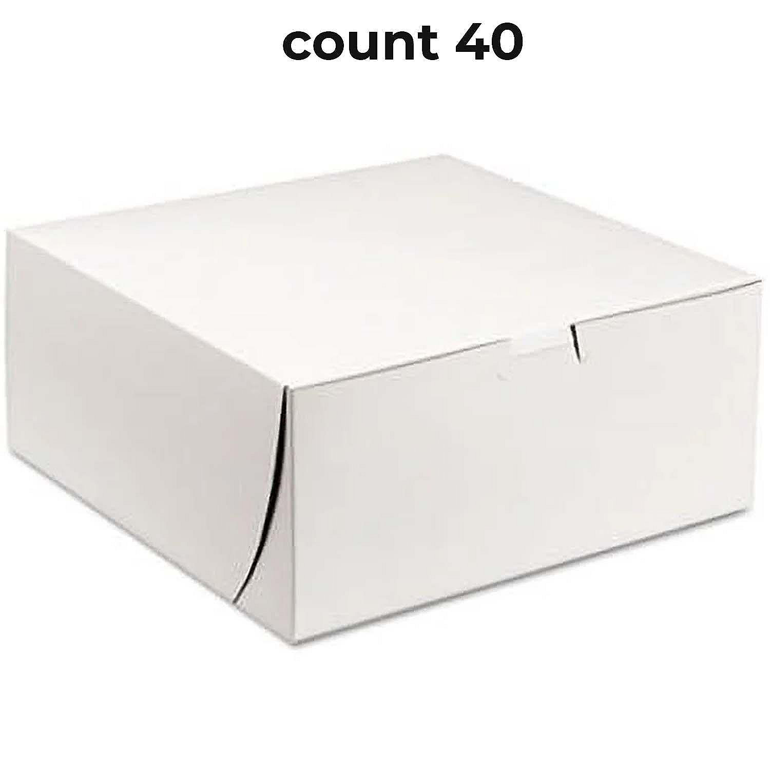 40 COUNT CAKE BOX 8 X8 X4 WHITE | Oriental Trading