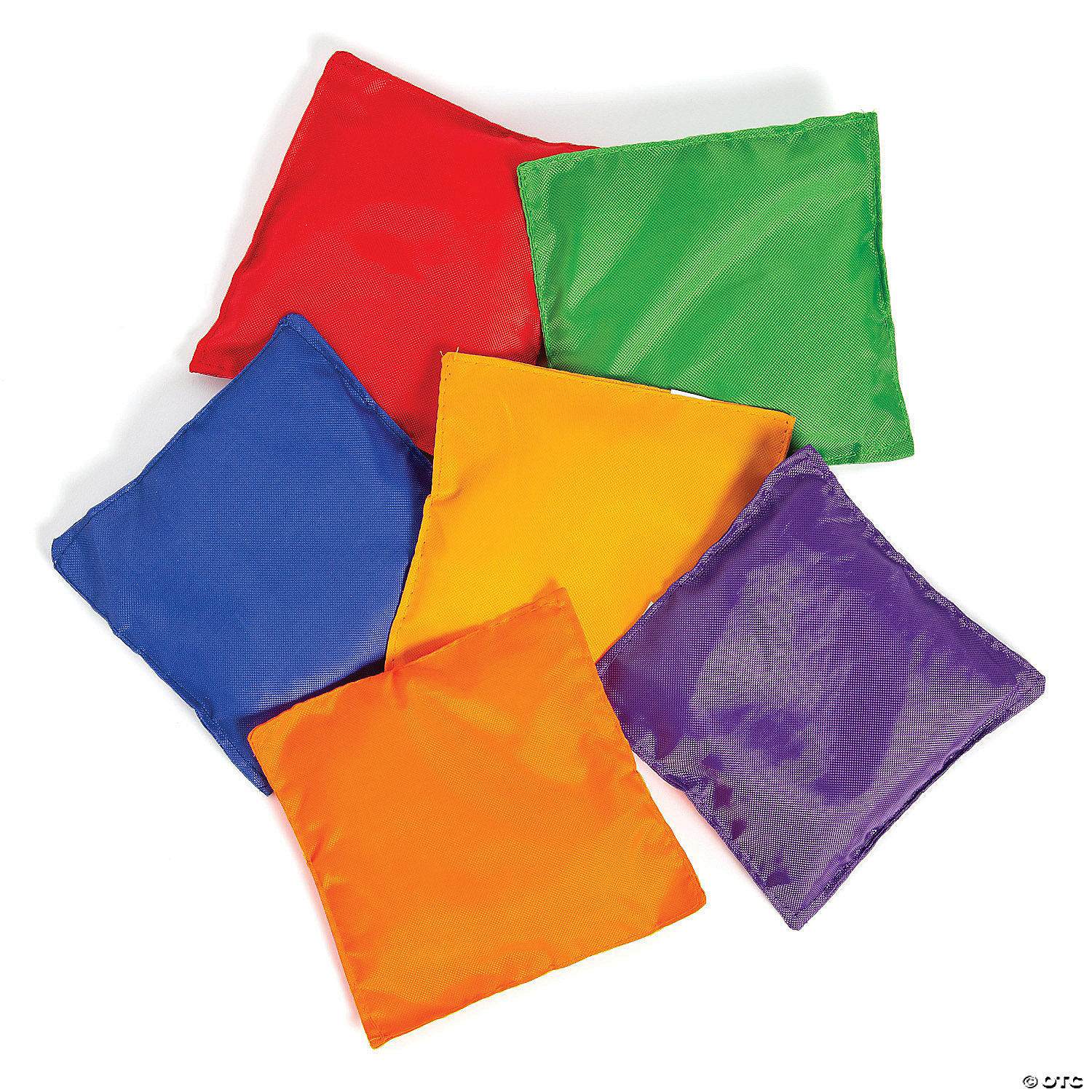 5" Classic Reinforced Solid Color Nylon Bean Bags 6 Pc.