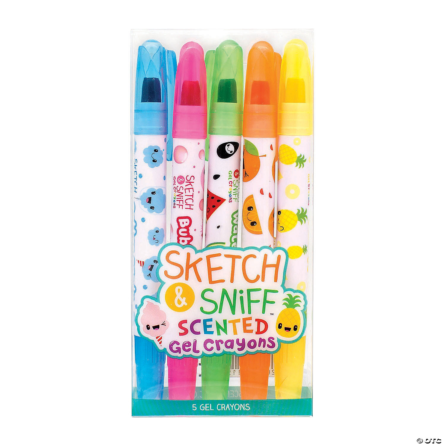 SKETCH & SNIFF SCENTED GEL CRAYONS 5 pcs 5 Different Colors 