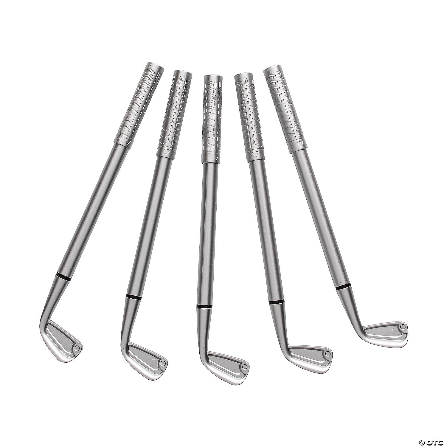 6 1/4" Silver Golf ClubShaped Plastic Pens 12 Pc. Oriental Trading