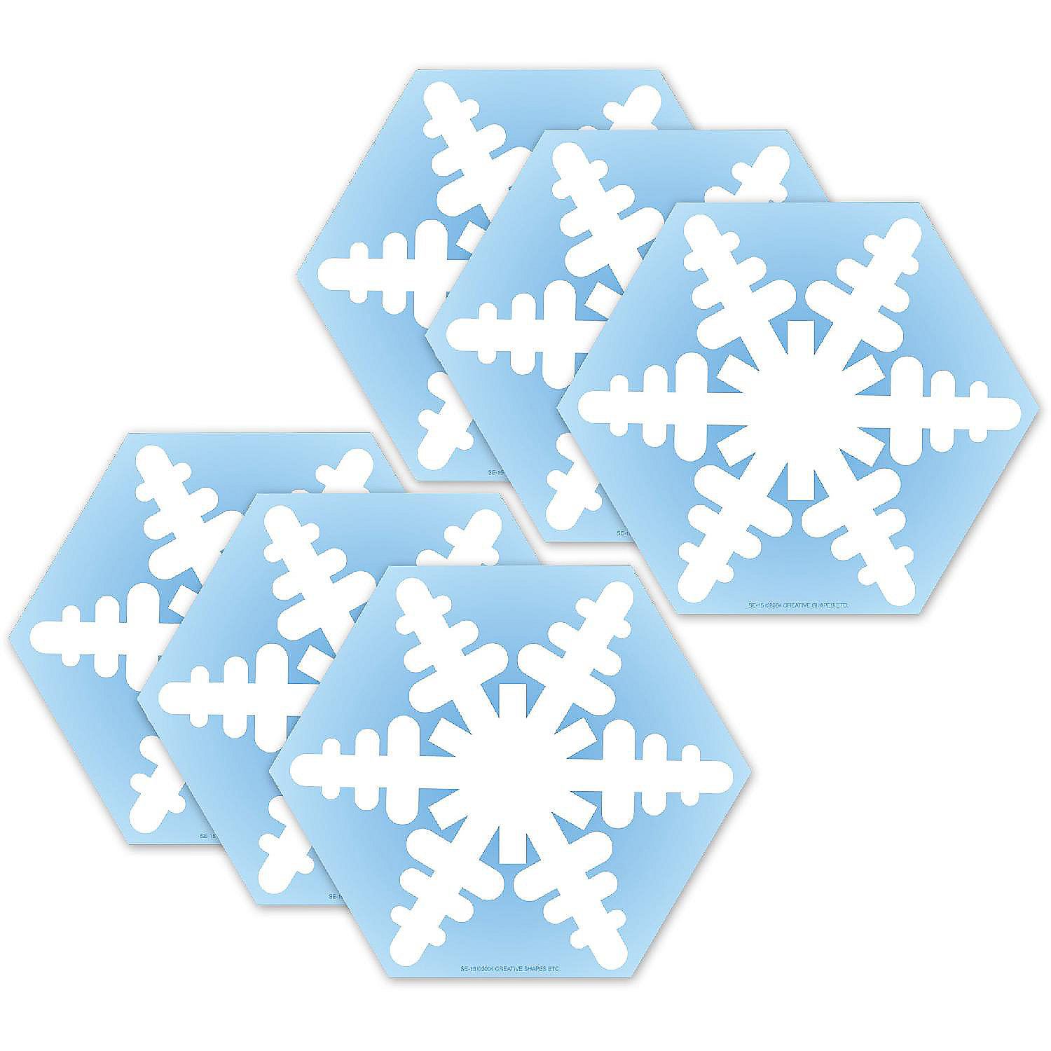 6 Ea Notepad Snowflake Large