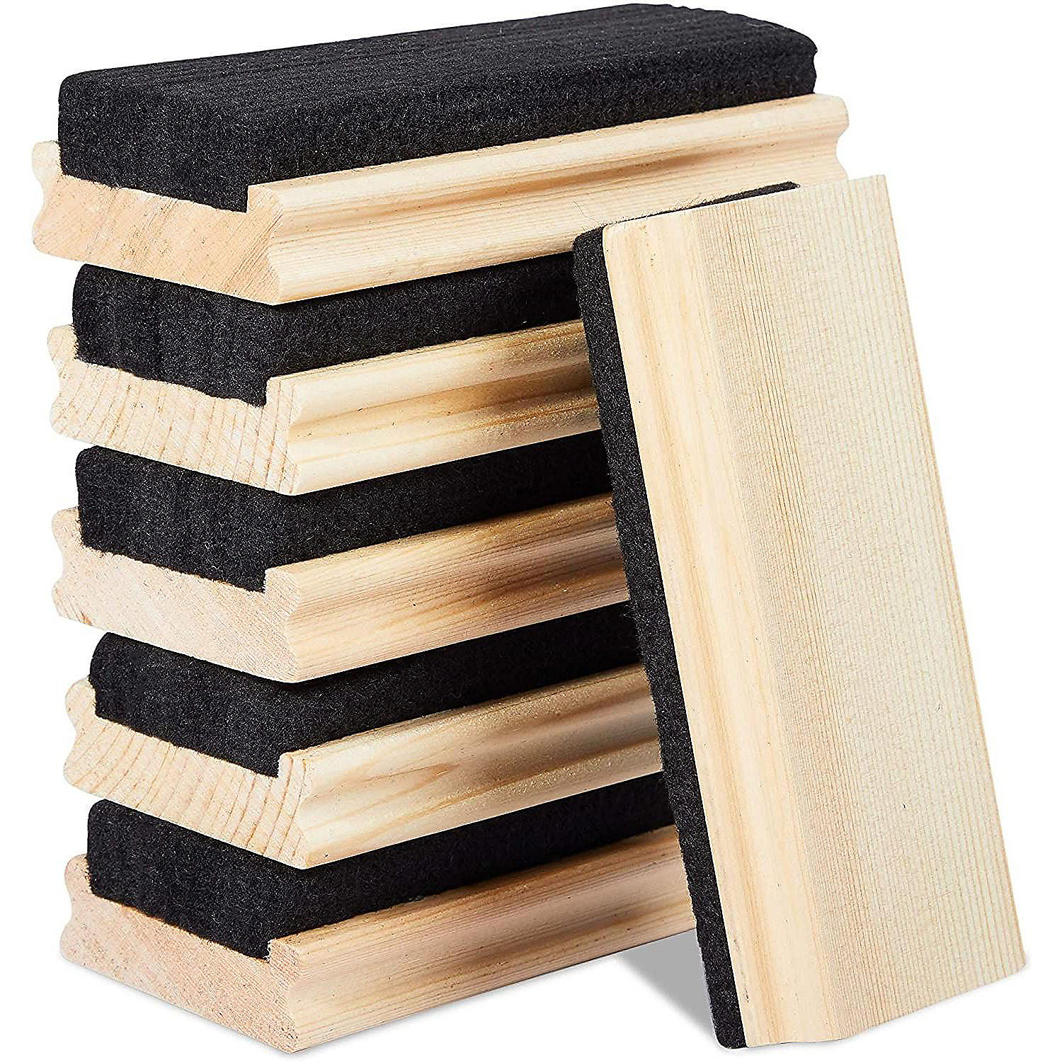 Flipside Products Dry Erase & Chalkboard Felt Eraser Pack - 24-Pack Student Erasers (2x2x1 Inch)