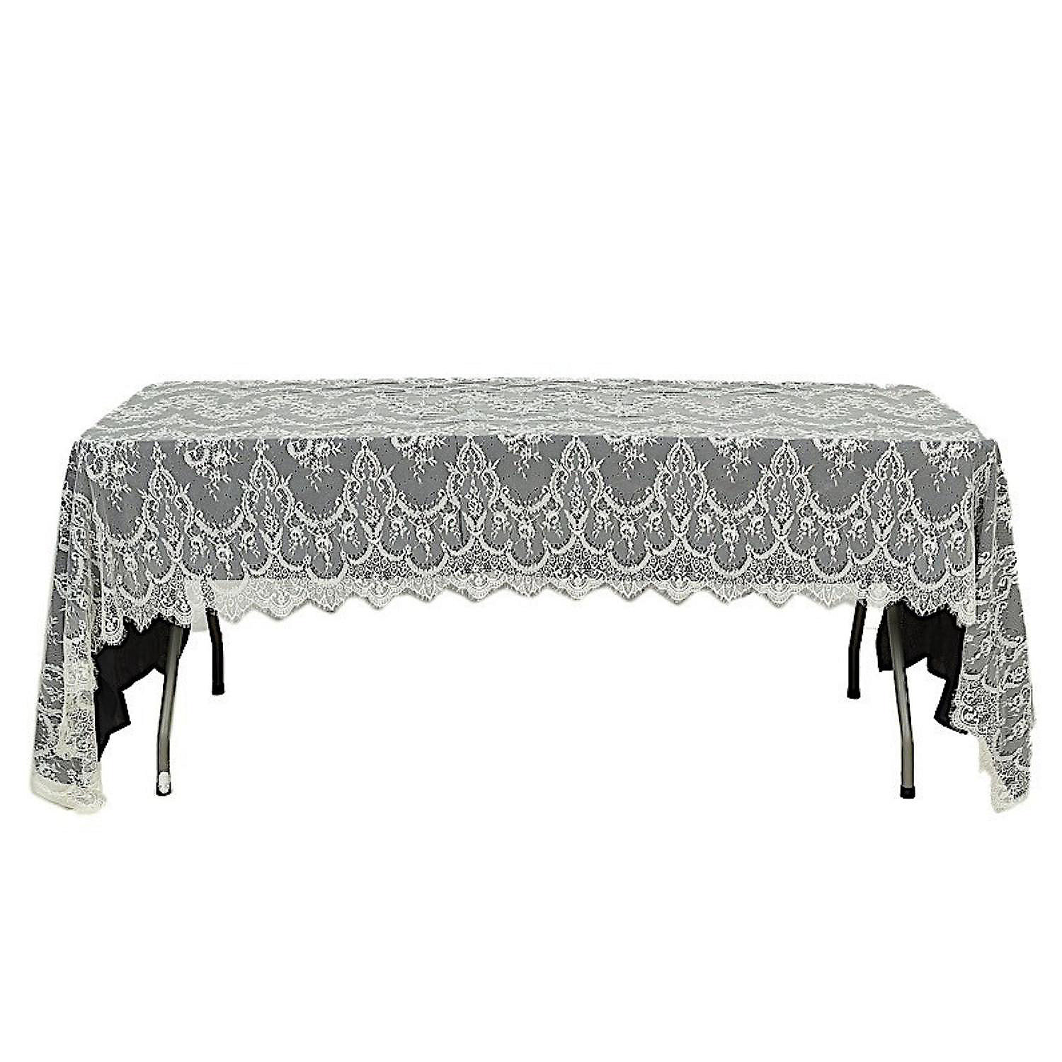 60 X 120" Floral Premium Lace Rectangle Tablecloth Oriental Trading
