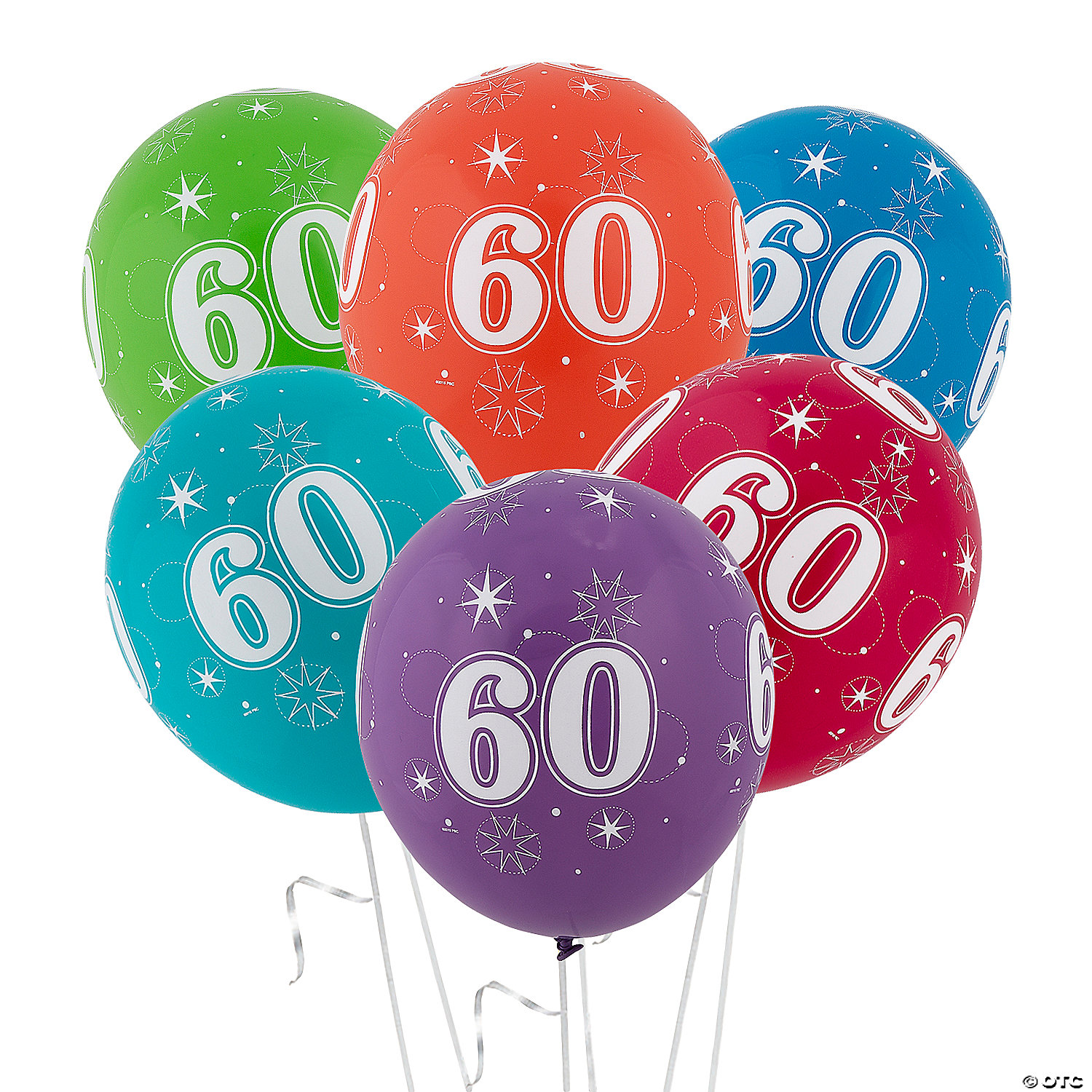 Prominent Zorgvuldig lezen Afstoten 60th Birthday Sparkle 11" Latex Balloon Assortment - 6 Pc. | Oriental  Trading