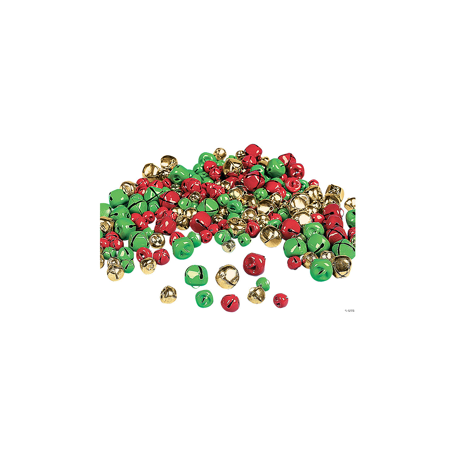 LARGE FESTIVE COLORFUL HOLIDAY CHRISTMAS JINGLE BELLS 24 Pack 