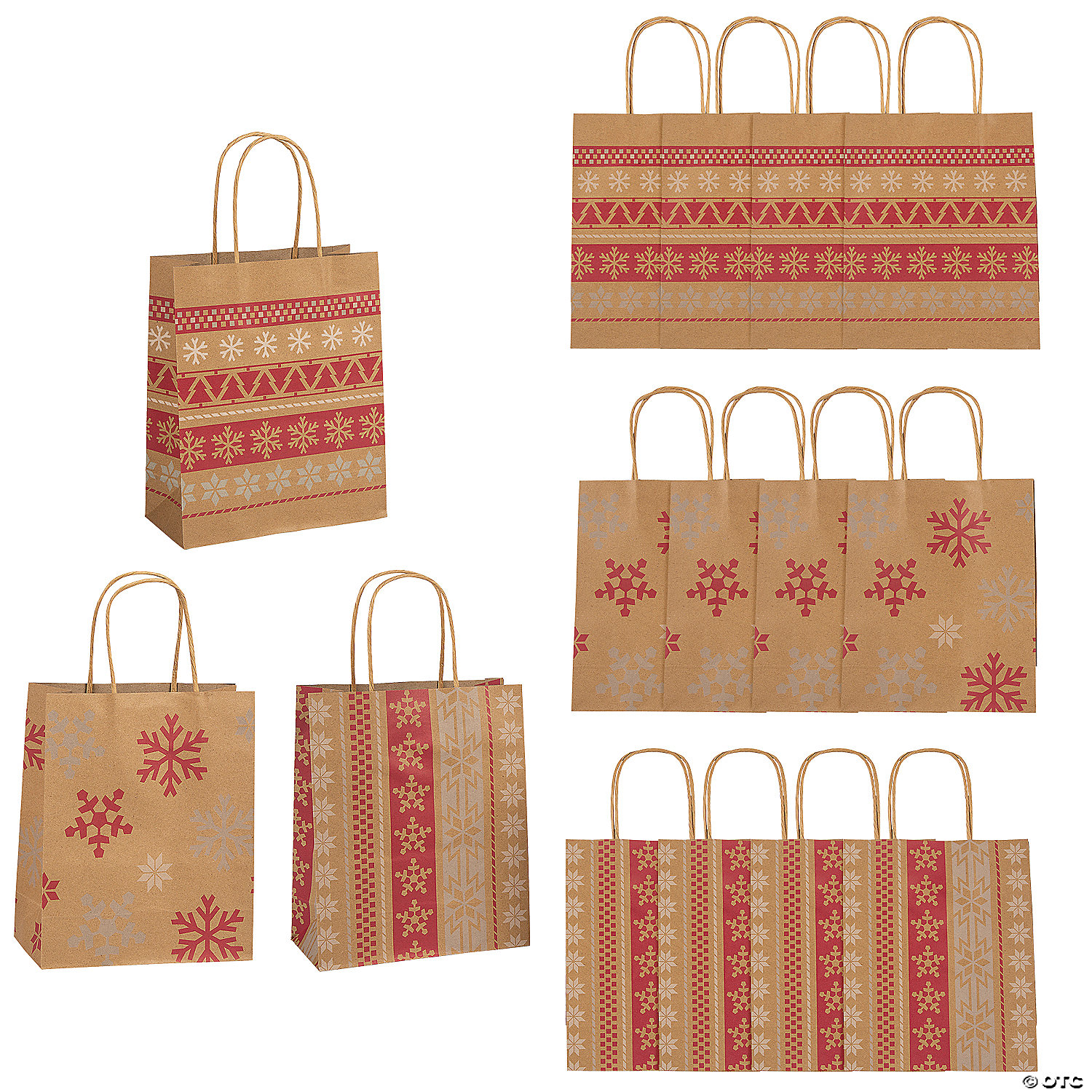 Decorative Glitter Paper Bag Party Gifts 3 x Medium Luxury Christmas Gift Bags 