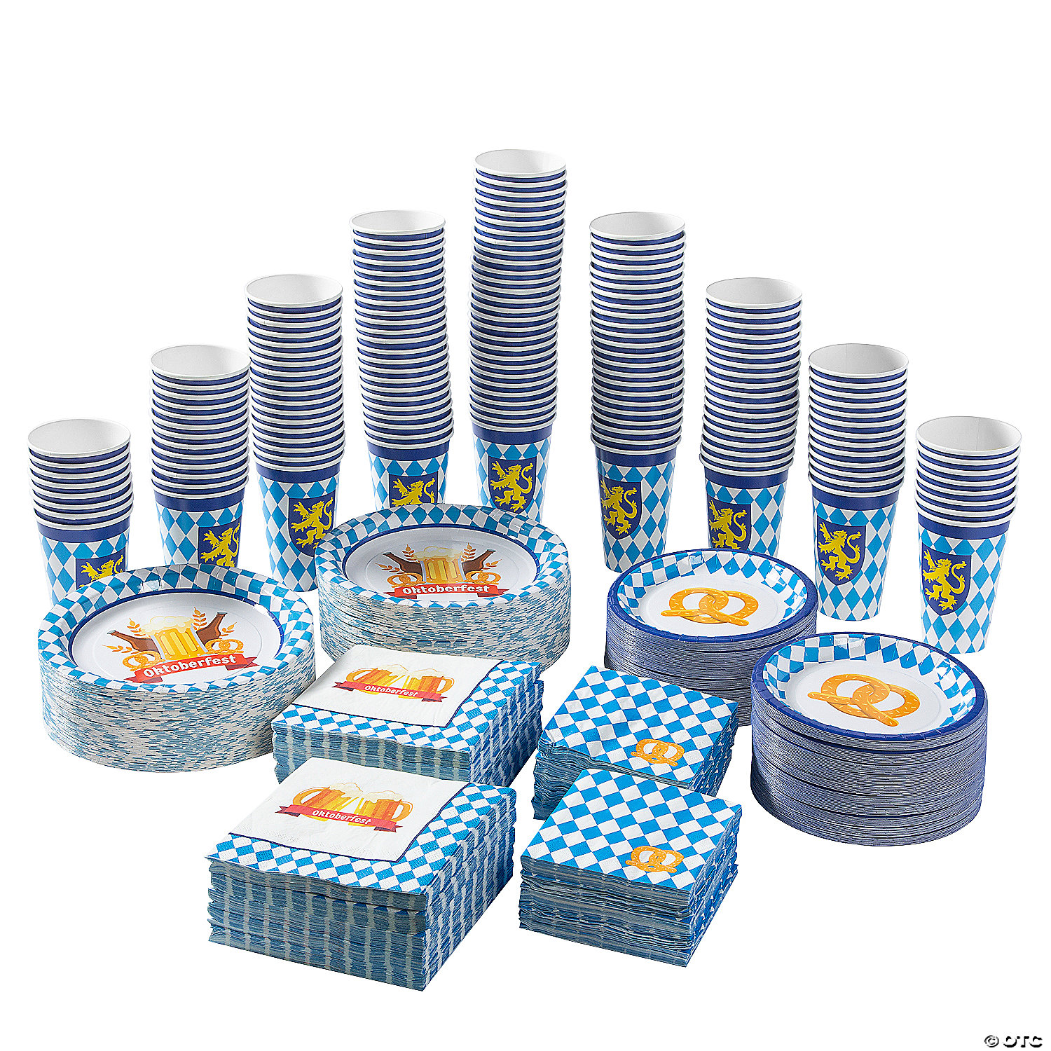 776 Pc. Bulk Oktoberfest Disposable Tableware Kit for 150 Guests
