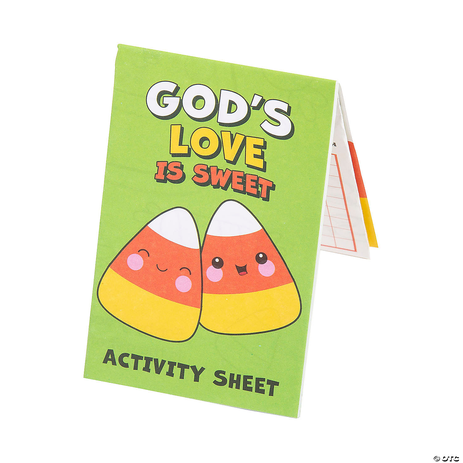 8 1/2" x 11" Faith Candy Corn FoldUp Paper Activity Sheets 24 Pc
