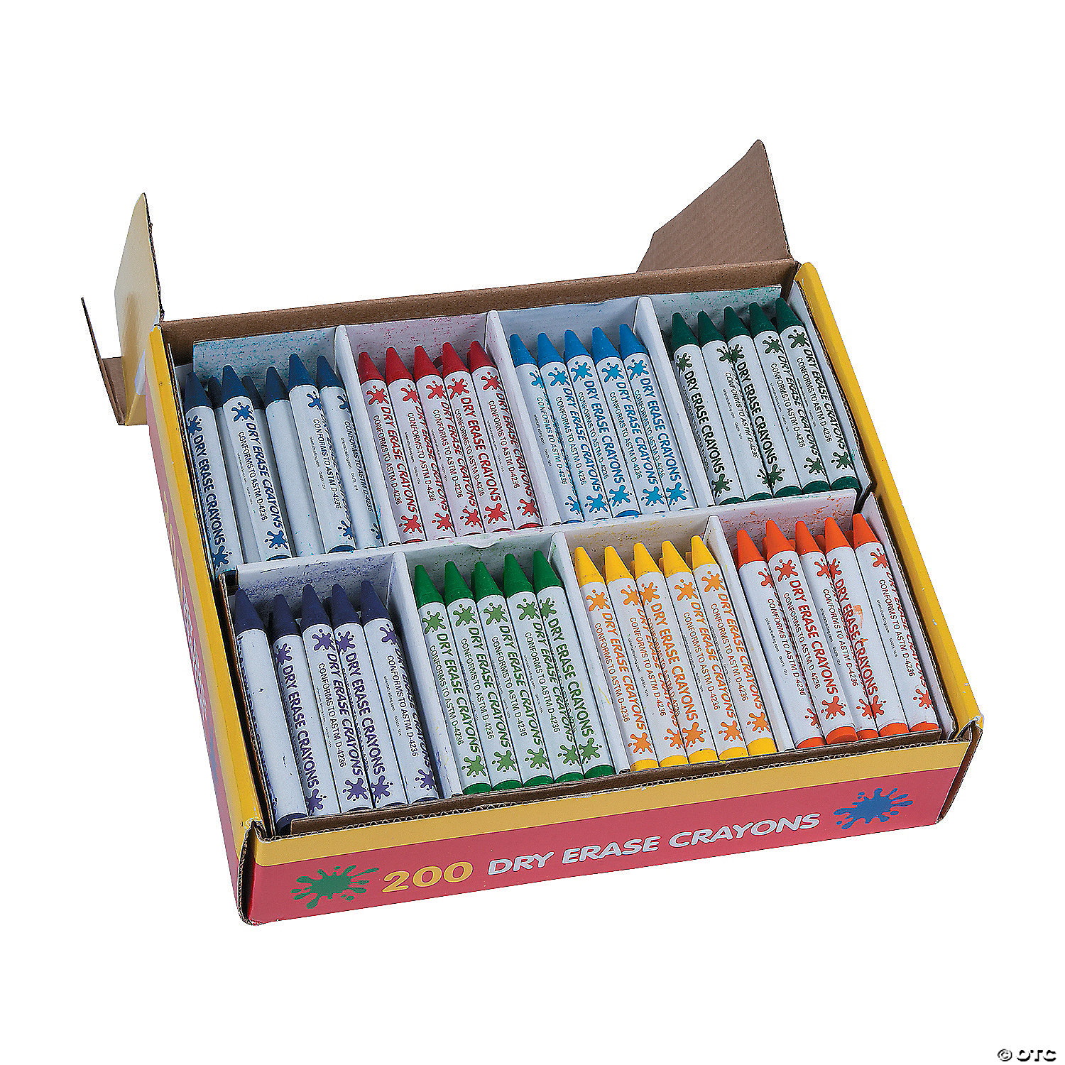 Colorations® Non-Roll Dry-Erase Crayon Classroom Value Pack - Set