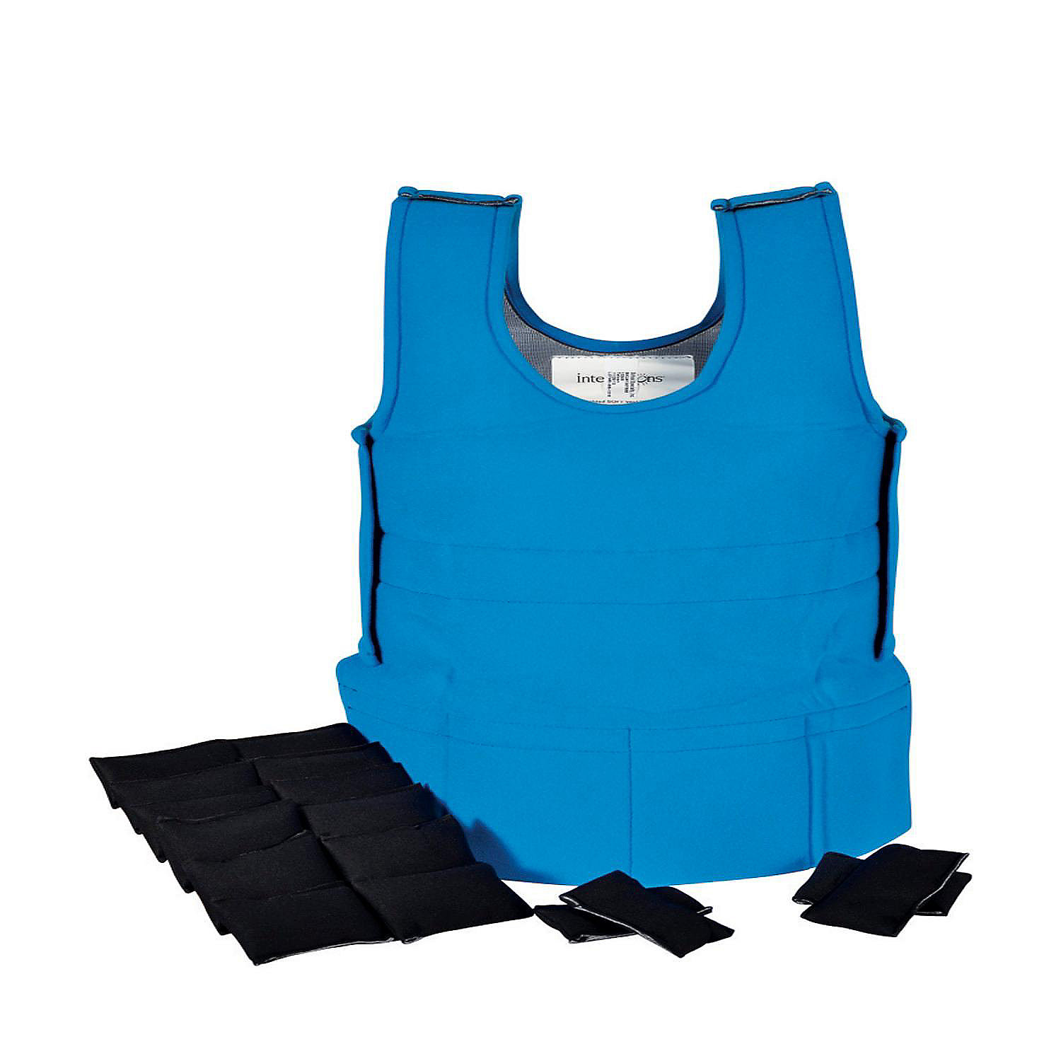 Abilitations Weighted 3 Pound Vest, Small, 30 x 15 to 20 Inches, Blue Oriental Trading