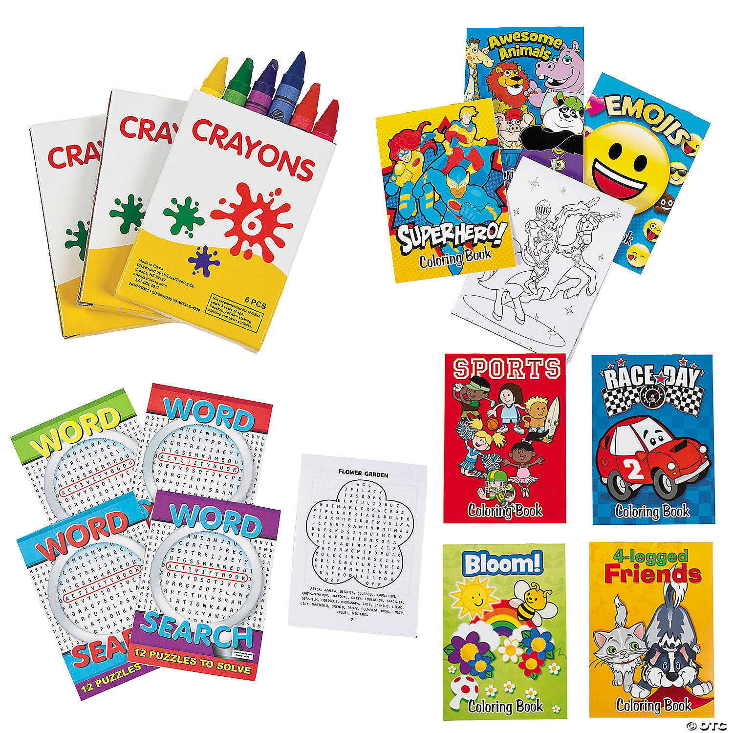 Activity Book Assortment with Crayons - 216 Pc. | Oriental Trading
