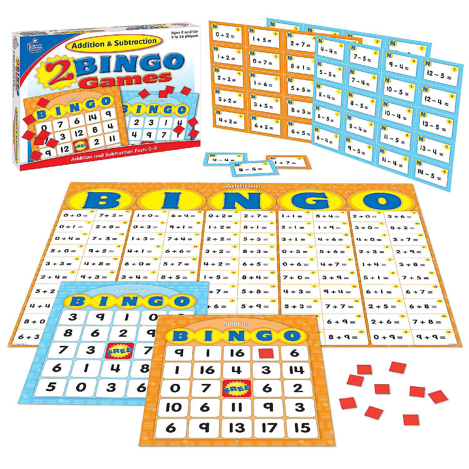 Addition &amp; Subtraction Bingo | Oriental Trading