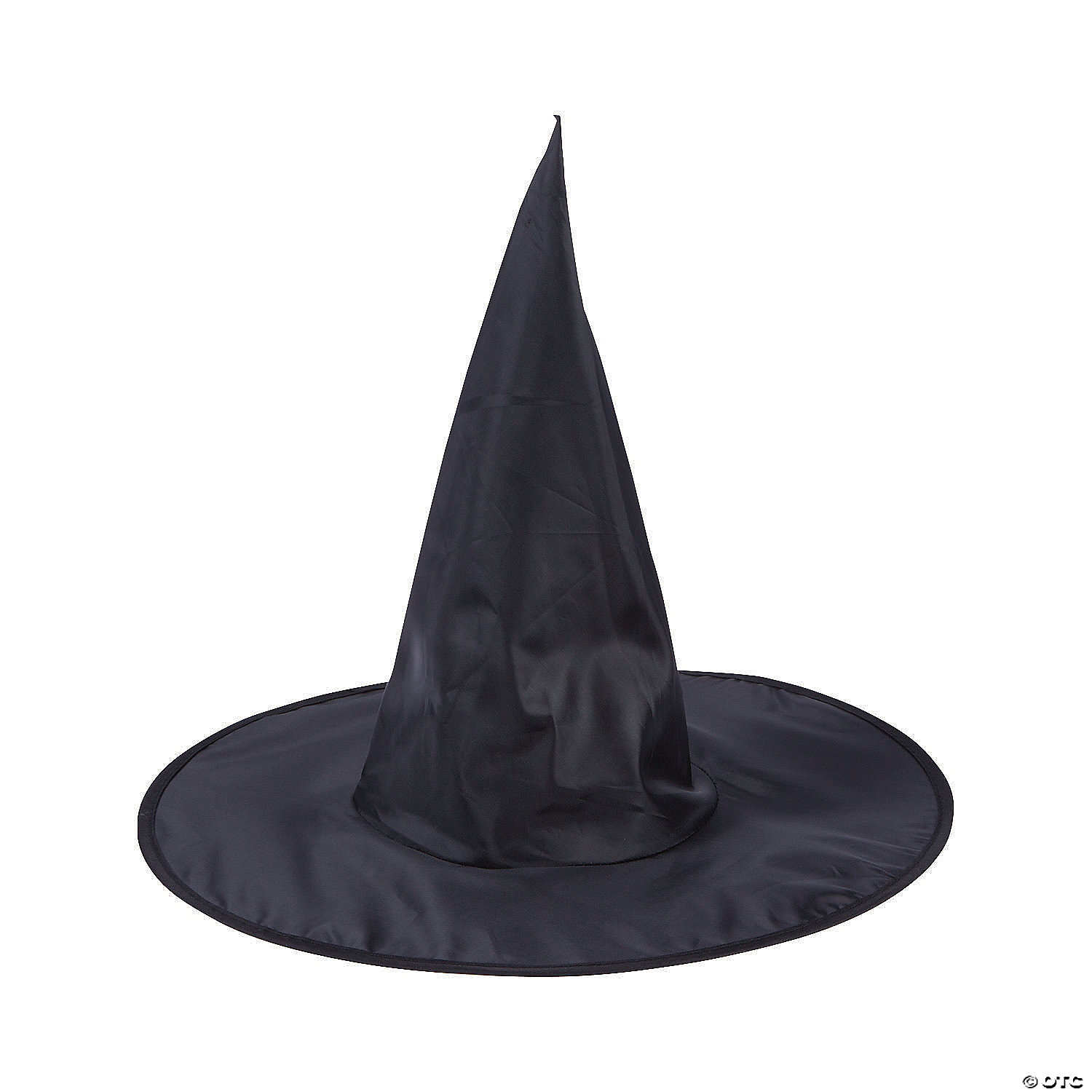 LARGE BLACK WITCH HAT WITH BUCKLE ADULT FANCY DRESS HALLOWEEN COSTUME ACCESSORY