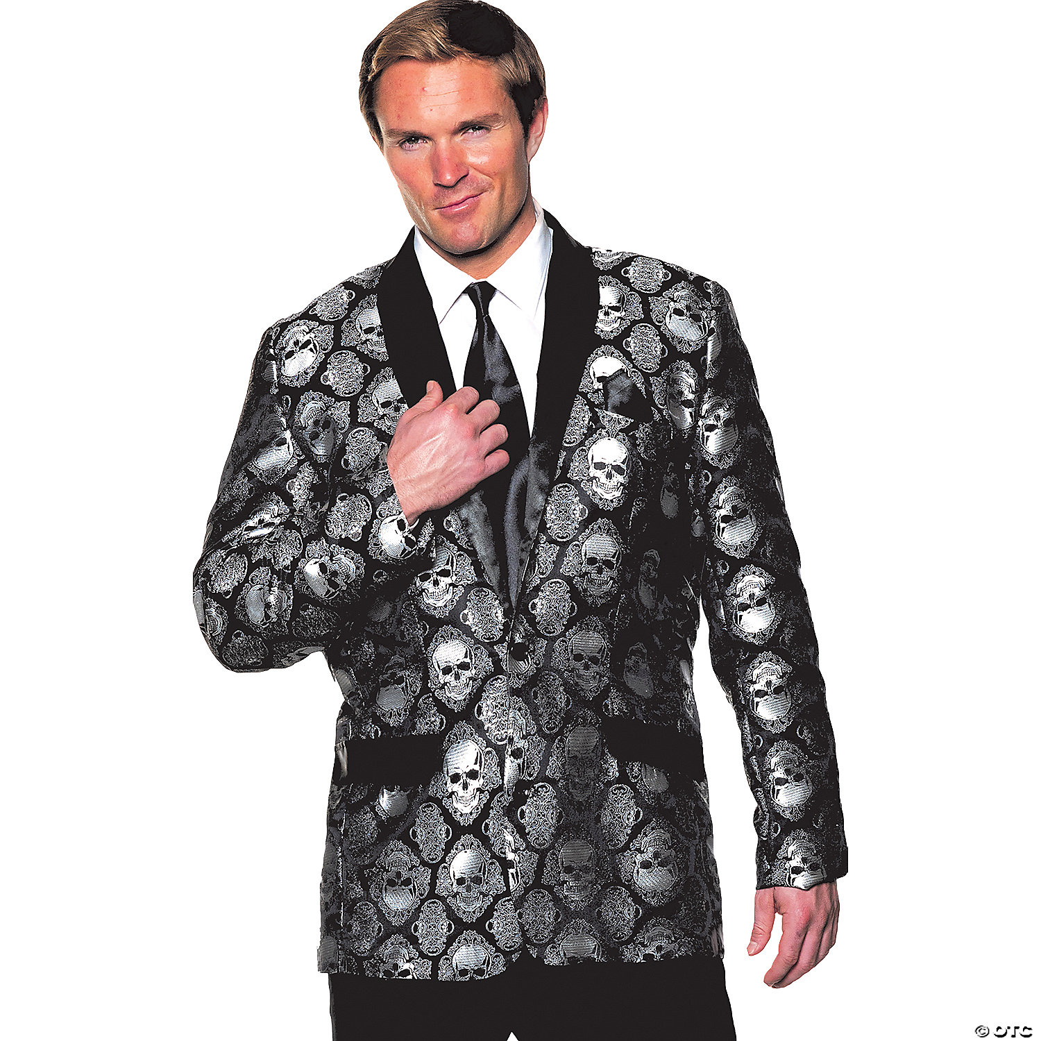 Skull Suit Jacket Mens Skull Blazer Skinny Single Breasted Skull