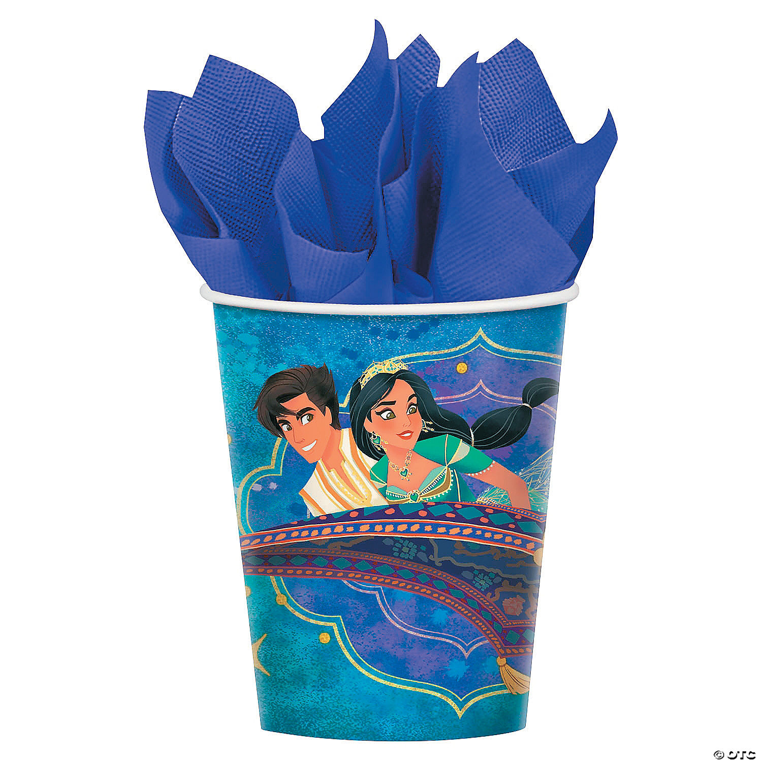 8 Pcs Unique Disney Aladdin Disposable Paper Cups Multicolor 