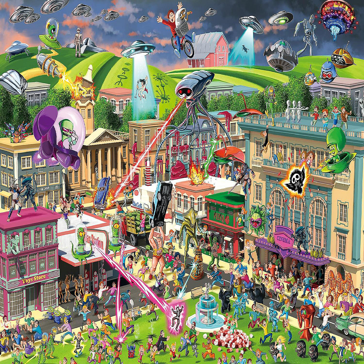 Alien Attack Sci-Fi Classics 1000-Piece Jigsaw Puzzle | Oriental Trading