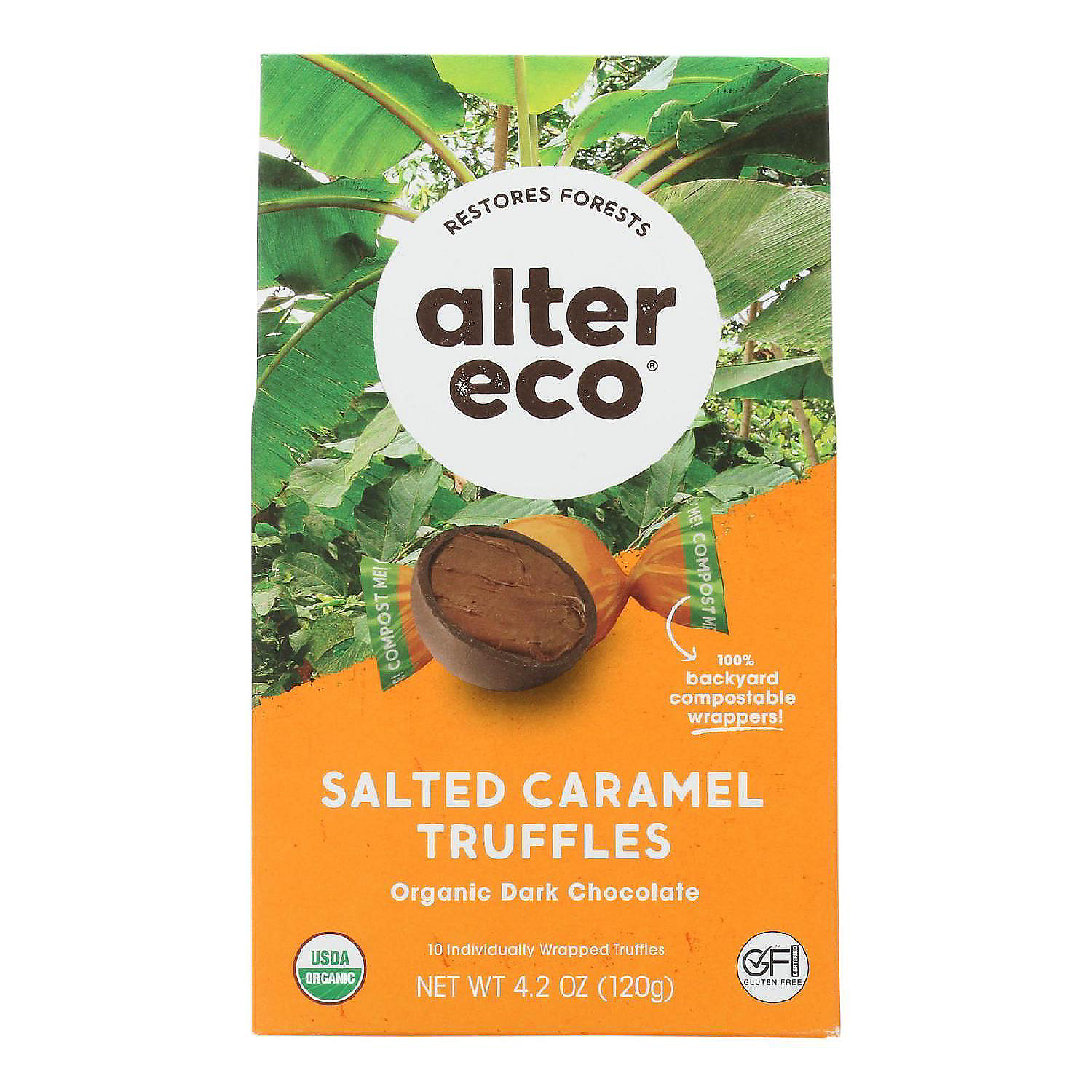 Alter Eco Americas Truffles, Salted Caramel, 4.2 oz, Pack of 8