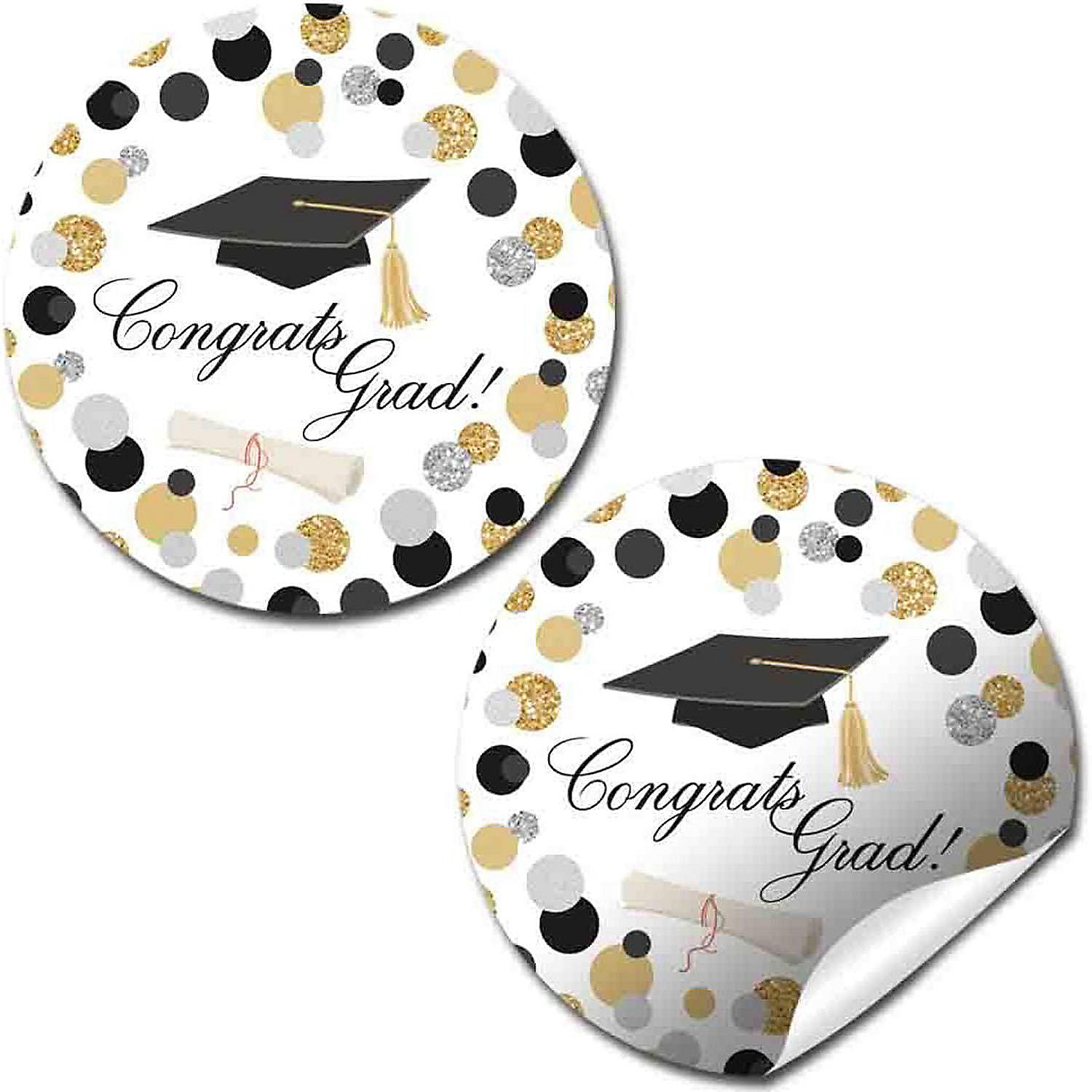AmandaCreation Polka Dot Grad Envelope Seal 40pcs. | Oriental Trading