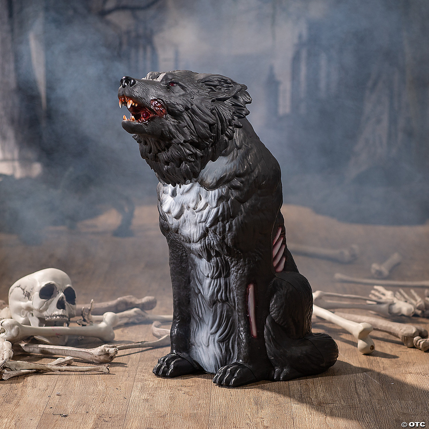 Halloween Wolf Skeleton 2022 Animated Zombie Wolf Halloween Decoration Oriental Trading