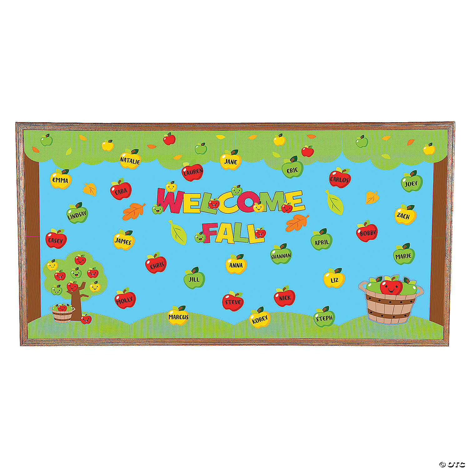 CD 120116 Colorful Fall Apples Cut Outs Bulletin Board Classroom Decorations 