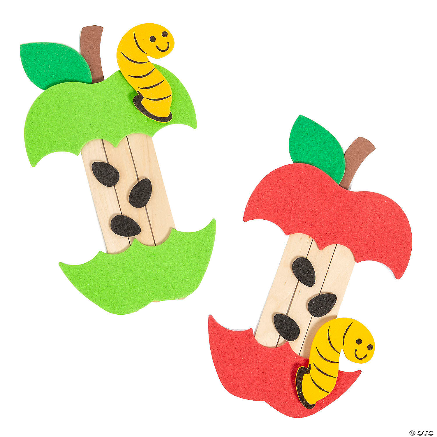 Popsicle Stick Apples - Kid Craft - Make and Takes